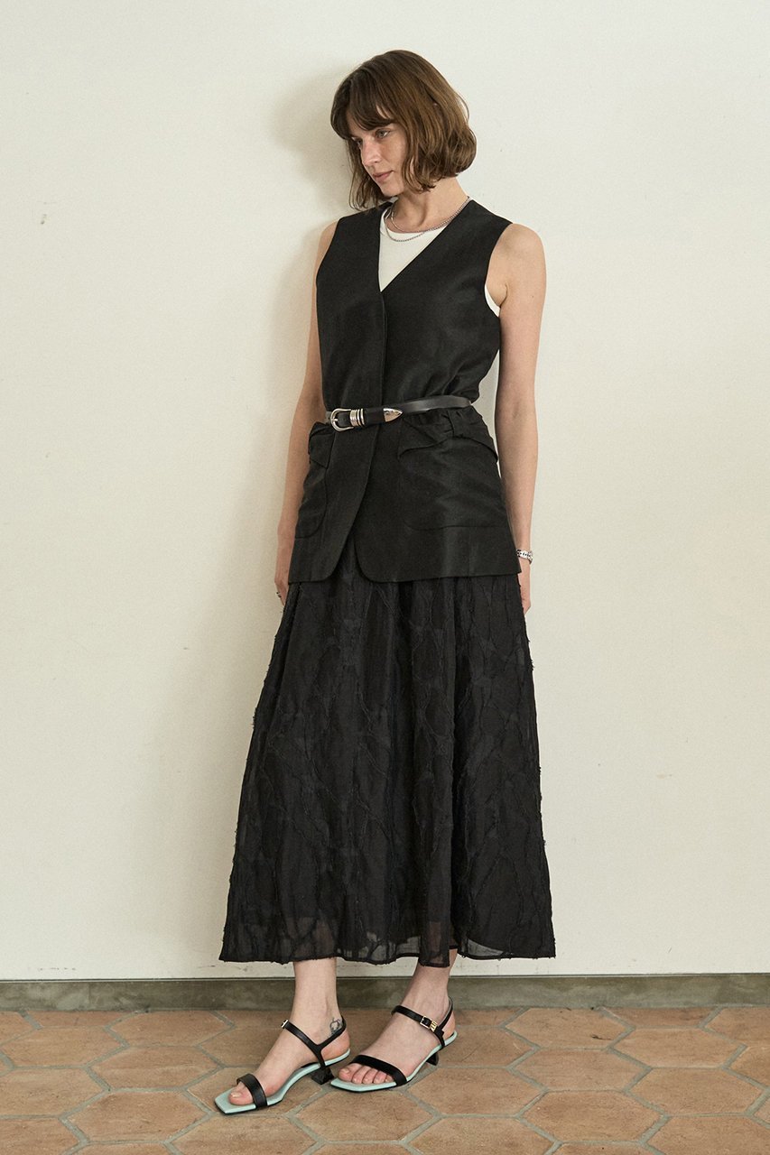 【デザイン ワークス/DESIGN WORKS】のアブストラクトカットジャガードスカート 人気、トレンドファッション・服の通販 founy(ファニー) ファッション Fashion レディースファッション Fashion for Women スカート Skirts ロングスカート Long Skirts / Maxi & Midi Skirts シアー Sheer, See-Through シンプル Simple, Minimal ジャカード/ジャガード Jacquard, Woven Pattern バランス Balance, Style Balance フリンジ Fringe, Tassel ロング Long, Long-Length 新作・新入荷 New Arrivals / New In other-6|ID: prp329100004919087 ipo3291000000036900456