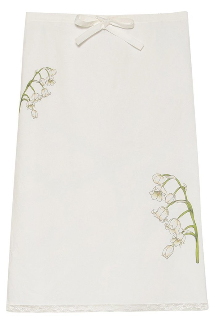 【マディソンブルー/MADISONBLUE】のMIDDLE SKIRT MUGEUET C/LI ミドルスカート インテリア・キッズ・メンズ・レディースファッション・服の通販 founy(ファニー) https://founy.com/ ファッション Fashion レディースファッション Fashion for Women スカート Skirts コンパクト Compact, Small Size スピンドル Spindle, Drawcord プリント Print, Printed Pattern ミドル Middle Length, Mid Height リネン Linen, Linen Fabric レース Lace, Lace Fabric ワッシャー Washer, Crinkled Finish 新作・新入荷 New Arrivals / New In |ID: prp329100004919093 ipo3291000000036900499