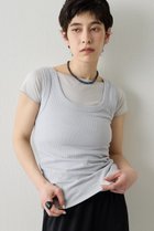 【ウィムガゼット/Whim Gazette】の【THE PAUSE】タンクSET TEE 人気、トレンドファッション・服の通販 founy(ファニー) ファッション Fashion レディースファッション Fashion for Women トップス・カットソー Cut & Sew Tops シャツ・ブラウス・オフィスカジュアル Elegant Blouses & Button-Ups ロングTシャツ・Tシャツ Longline T-Shirts & Tees カットソー・ベーシックTシャツ Cut-and-Sewn Tops / Stretch Tees & Basics カットソー Cut and Sewn Top クール Cool, Chic コンパクト Compact, Small Size シアー Sheer, See-Through ショート Short, Short Length スリーブ Sleeve, Long Sleeve / Short Sleeve タンク Tank Top, Sleeveless Top ランダム Random, Irregular thumbnail ブルー|ID: prp329100004919335 ipo3291000000036904147