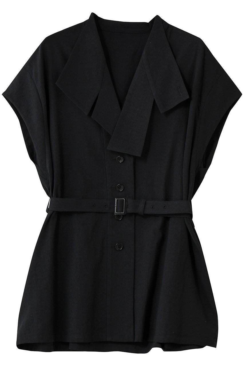 【アキラナカ/AKIRANAKA】のRachele シャツ インテリア・キッズ・メンズ・レディースファッション・服の通販 founy(ファニー) 　ファッション　Fashion　レディースファッション　Fashion for Women　トップス・カットソー　Cut & Sew Tops　シャツ・ブラウス・オフィスカジュアル　Elegant Blouses & Button-Ups　アシンメトリー　Asymmetrical Style　ショート　Short, Short Length　スリーブ　Sleeve, Long Sleeve / Short Sleeve　モダン　Modern, Contemporary　リネン　Linen, Linen Fabric　夏　Summer　ネイビー|ID: prp329100004919339 ipo3291000000036904199