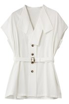 【アキラナカ/AKIRANAKA】のRachele シャツ 人気、トレンドファッション・服の通販 founy(ファニー) ファッション Fashion レディースファッション Fashion for Women トップス・カットソー Cut & Sew Tops シャツ・ブラウス・オフィスカジュアル Elegant Blouses & Button-Ups アシンメトリー Asymmetrical Style ショート Short, Short Length スリーブ Sleeve, Long Sleeve / Short Sleeve モダン Modern, Contemporary リネン Linen, Linen Fabric 夏 Summer thumbnail ホワイト|ID: prp329100004919339 ipo3291000000036904200