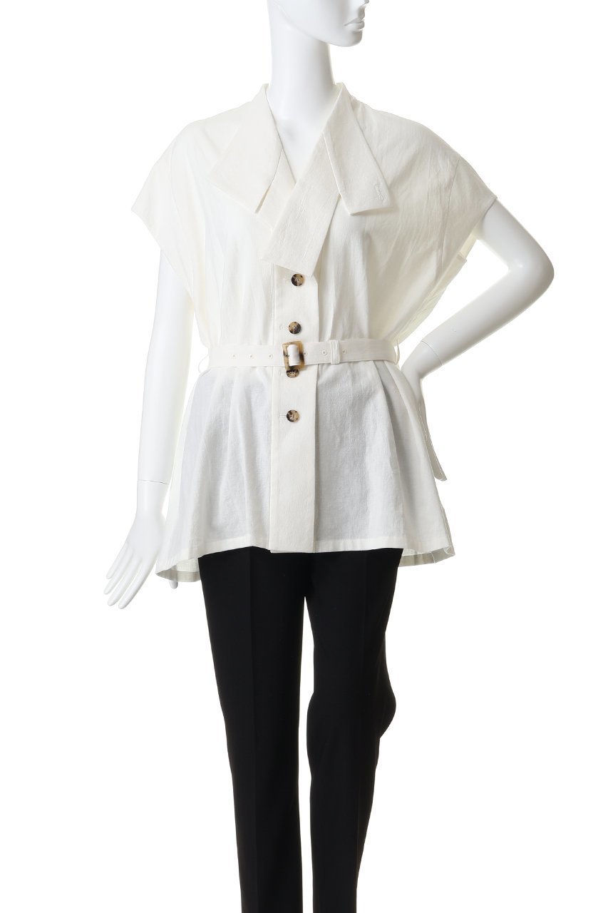 【アキラナカ/AKIRANAKA】のRachele シャツ 人気、トレンドファッション・服の通販 founy(ファニー) 　ファッション　Fashion　レディースファッション　Fashion for Women　トップス・カットソー　Cut & Sew Tops　シャツ・ブラウス・オフィスカジュアル　Elegant Blouses & Button-Ups　アシンメトリー　Asymmetrical Style　ショート　Short, Short Length　スリーブ　Sleeve, Long Sleeve / Short Sleeve　モダン　Modern, Contemporary　リネン　Linen, Linen Fabric　夏　Summer　other-2|ID: prp329100004919339 ipo3291000000036904201