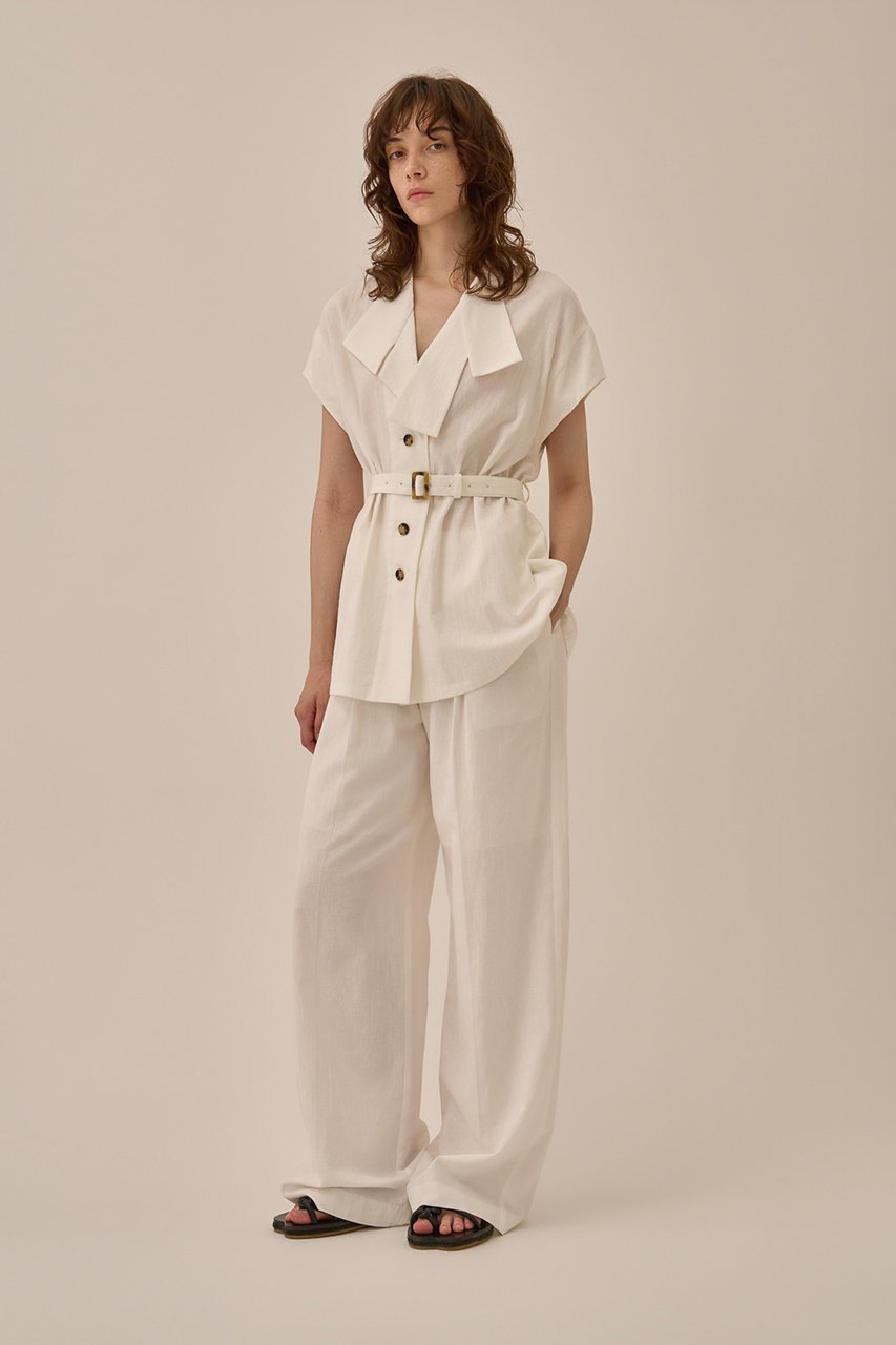 【アキラナカ/AKIRANAKA】のRachele シャツ 人気、トレンドファッション・服の通販 founy(ファニー) 　ファッション　Fashion　レディースファッション　Fashion for Women　トップス・カットソー　Cut & Sew Tops　シャツ・ブラウス・オフィスカジュアル　Elegant Blouses & Button-Ups　アシンメトリー　Asymmetrical Style　ショート　Short, Short Length　スリーブ　Sleeve, Long Sleeve / Short Sleeve　モダン　Modern, Contemporary　リネン　Linen, Linen Fabric　夏　Summer　other-6|ID: prp329100004919339 ipo3291000000036904205