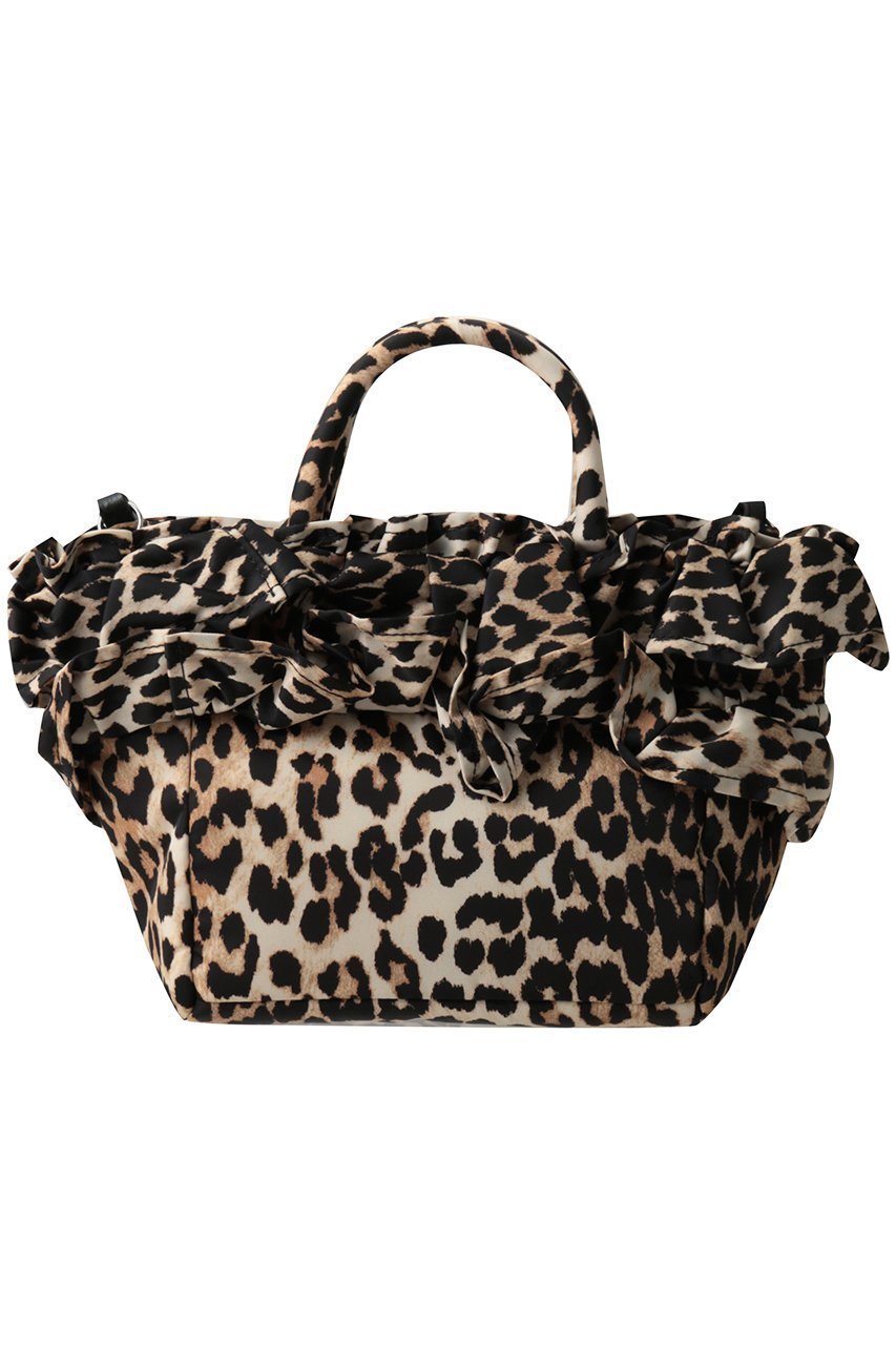 【ガニー/GANNI】のMini ショッパー ラッフル レオパードプリント 人気、トレンドファッション・服の通販 founy(ファニー) 　ファッション　Fashion　レディースファッション　Fashion for Women　バッグ　Bags　コンパクト　Compact, Small Size　フリル　Frill, Ruffle　ポケット　Pocket, Pocket Detail　ラッフル　Ruffle, Frill　ラップ　Wrap, Wrap Design　レオパード　Leopard, Animal Print　other-3|ID: prp329100004919343 ipo3291000000036904241