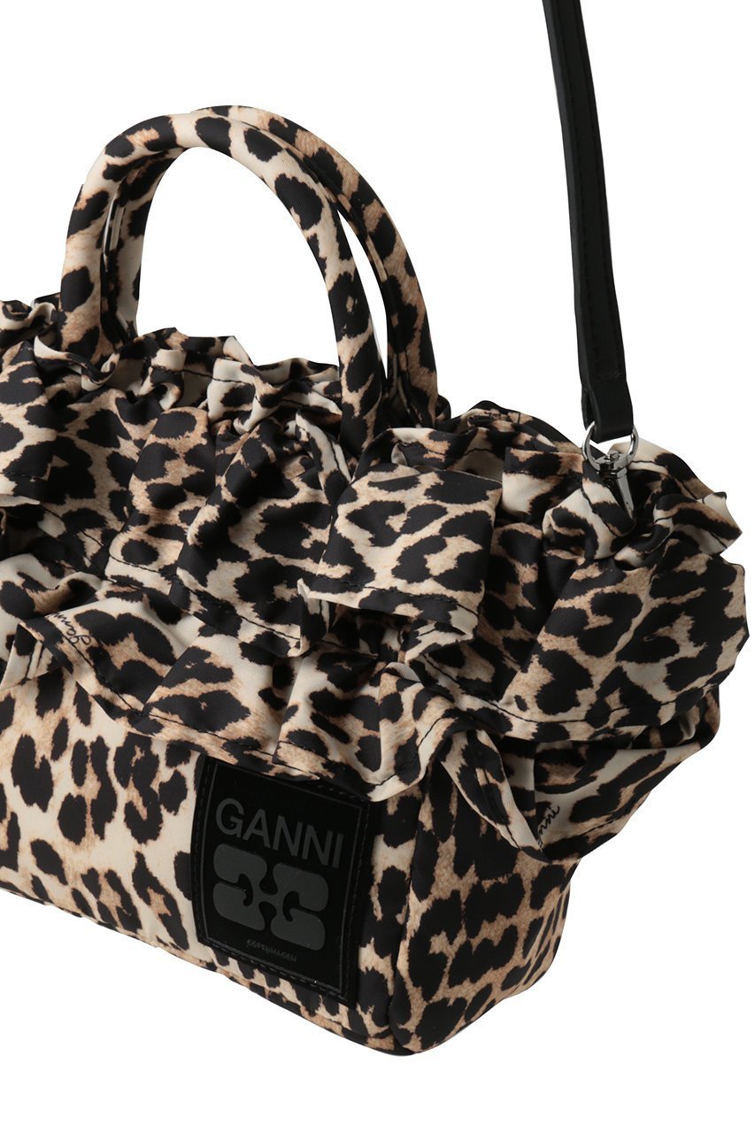 【ガニー/GANNI】のMini ショッパー ラッフル レオパードプリント 人気、トレンドファッション・服の通販 founy(ファニー) 　ファッション　Fashion　レディースファッション　Fashion for Women　バッグ　Bags　コンパクト　Compact, Small Size　フリル　Frill, Ruffle　ポケット　Pocket, Pocket Detail　ラッフル　Ruffle, Frill　ラップ　Wrap, Wrap Design　レオパード　Leopard, Animal Print　other-4|ID: prp329100004919343 ipo3291000000036904242