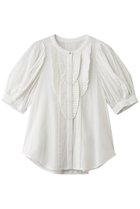 【ランバン オン ブルー/LANVIN en Bleu】のトリアセローンパフスリーブブラウス 人気、トレンドファッション・服の通販 founy(ファニー) ファッション Fashion レディースファッション Fashion for Women トップス・カットソー Cut & Sew Tops シャツ・ブラウス・オフィスカジュアル Elegant Blouses & Button-Ups ショート Short, Short Length スリーブ Sleeve, Long Sleeve / Short Sleeve デニム Denim, Jeans Material フリル Frill, Ruffle フレア Flare, Flared フロント Front, Front Design 再入荷 Restock / Back in Stock thumbnail オフ|ID: prp329100004919356 ipo3291000000036904357