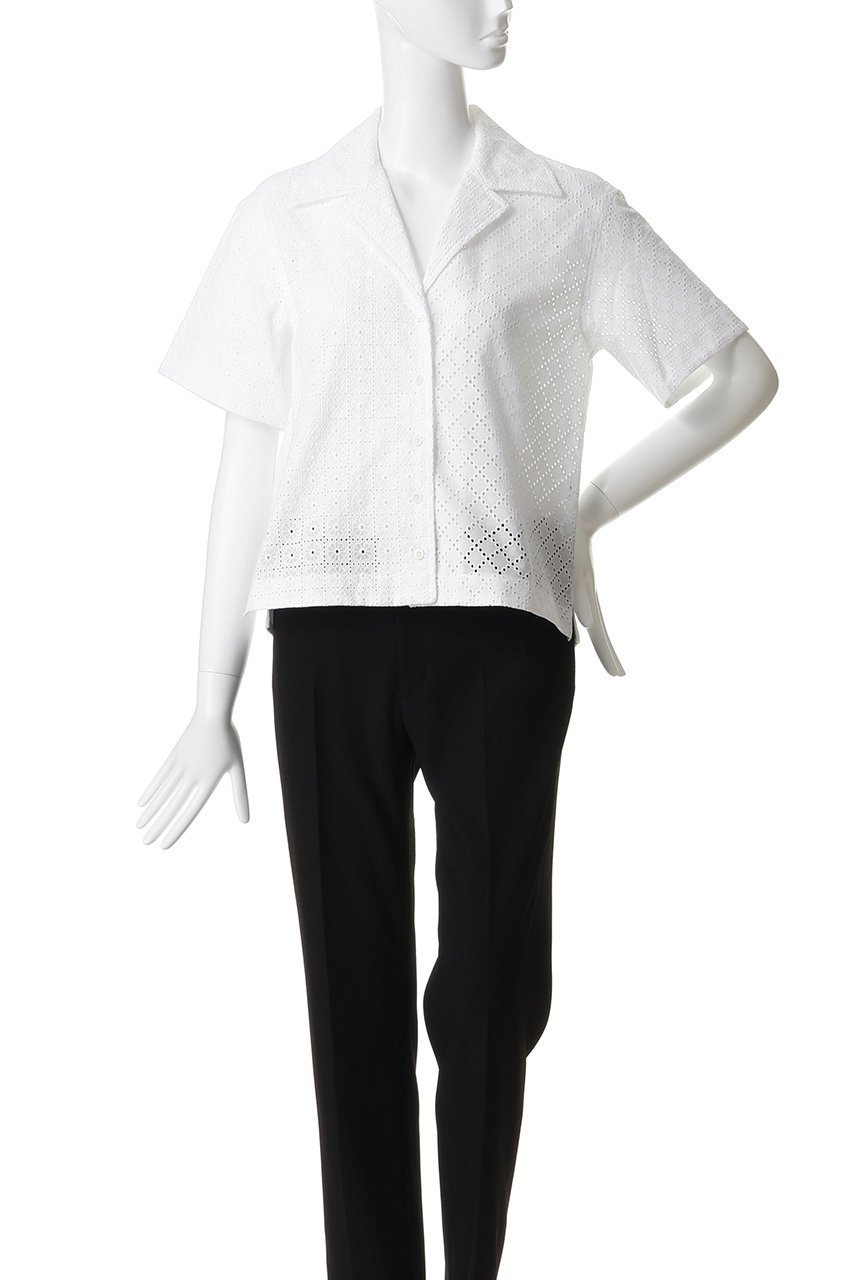 【スリーワン フィリップリム/3.1 Phillip Lim】のBROIDERIE ANGLAISE パッチワーク キャンプ シャツ 人気、トレンドファッション・服の通販 founy(ファニー) 　ファッション　Fashion　レディースファッション　Fashion for Women　トップス・カットソー　Cut & Sew Tops　シャツ・ブラウス・オフィスカジュアル　Elegant Blouses & Button-Ups　クール　Cool, Chic　ショート　Short, Short Length　スリーブ　Sleeve, Long Sleeve / Short Sleeve　テーラード　Tailored, Tailored Fit　バランス　Balance, Style Balance　パターン　Pattern, Design Print　パッチワーク　Patchwork, Mixed Fabric　ビーチ　Beach, Seaside　モチーフ　Motif, Design Theme　レース　Lace, Lace Fabric　other-2|ID: prp329100004919357 ipo3291000000036904365