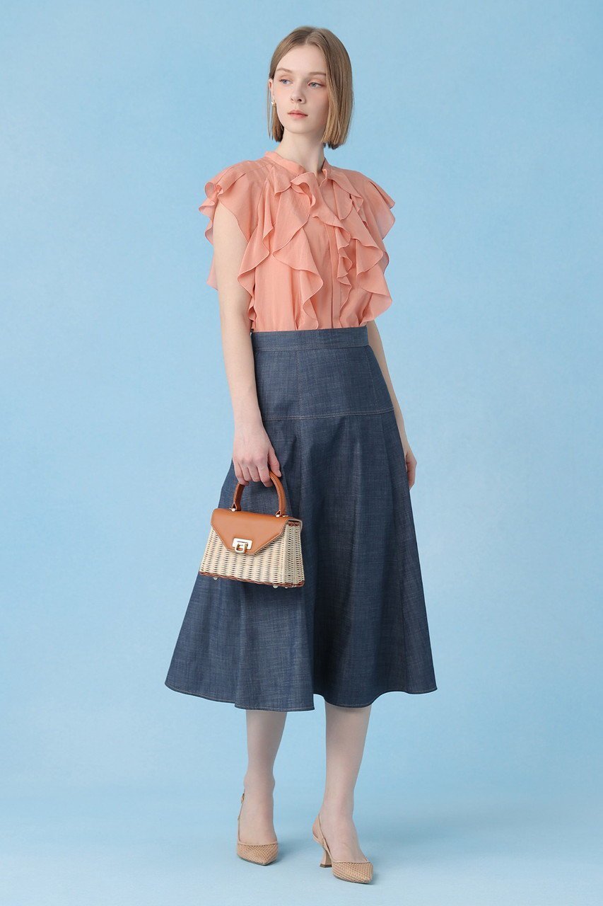 【アナイ/ANAYI】のスラブシャンブレーマーメイドスカート 人気、トレンドファッション・服の通販 founy(ファニー) ファッション Fashion レディースファッション Fashion for Women スカート Skirts ロングスカート Long Skirts / Maxi & Midi Skirts おすすめ Recommended / Our Picks デニム Denim, Jeans Material ロング Long, Long-Length other-6|ID: prp329100004919365 ipo3291000000036904458