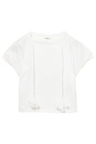 【ミラ ショーン バイ チカ キサダ/mila schon by chika kisada】のツイストフルールカット プルオーバー 人気、トレンドファッション・服の通販 founy(ファニー) ファッション Fashion レディースファッション Fashion for Women トップス・カットソー Cut & Sew Tops シャツ・ブラウス・オフィスカジュアル Elegant Blouses & Button-Ups ロングTシャツ・Tシャツ Longline T-Shirts & Tees カジュアルプルオーバー・ニットトップス Pullovers & Knit Tops / Casual Pullovers カットソー・ベーシックTシャツ Cut-and-Sewn Tops / Stretch Tees & Basics ショート Short, Short Length スリーブ Sleeve, Long Sleeve / Short Sleeve ツイスト Tweed, Tweed Fabric パターン Pattern, Design Print モチーフ Motif, Design Theme リボン Ribbon, Bow thumbnail ホワイト|ID: prp329100004919367 ipo3291000000036904468