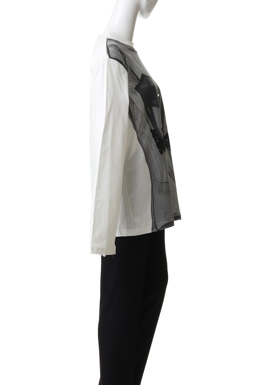 【プランク プロジェクト/PRANK PROJECT】のチュールビスチェプリントロンTEE 人気、トレンドファッション・服の通販 founy(ファニー) 　ファッション　Fashion　レディースファッション　Fashion for Women　トップス・カットソー　Cut & Sew Tops　シャツ・ブラウス・オフィスカジュアル　Elegant Blouses & Button-Ups　ロングTシャツ・Tシャツ　Longline T-Shirts & Tees　カットソー・ベーシックTシャツ　Cut-and-Sewn Tops / Stretch Tees & Basics　ビスチェ　Bustiers & Corset Tops / Layered Bustier Style　グラフィック　Graphic, Graphic Design　シンプル　Simple, Minimal　ジャケット　Jacket, Outerwear　スリーブ　Sleeve, Long Sleeve / Short Sleeve　プリント　Print, Printed Pattern　ベーシック　Basic, Essential　ミックス　Mix, Mixed Style　リアル　Real, Realistic　レース　Lace, Lace Fabric　ロング　Long, Long-Length　other-3|ID: prp329100004919368 ipo3291000000036904476