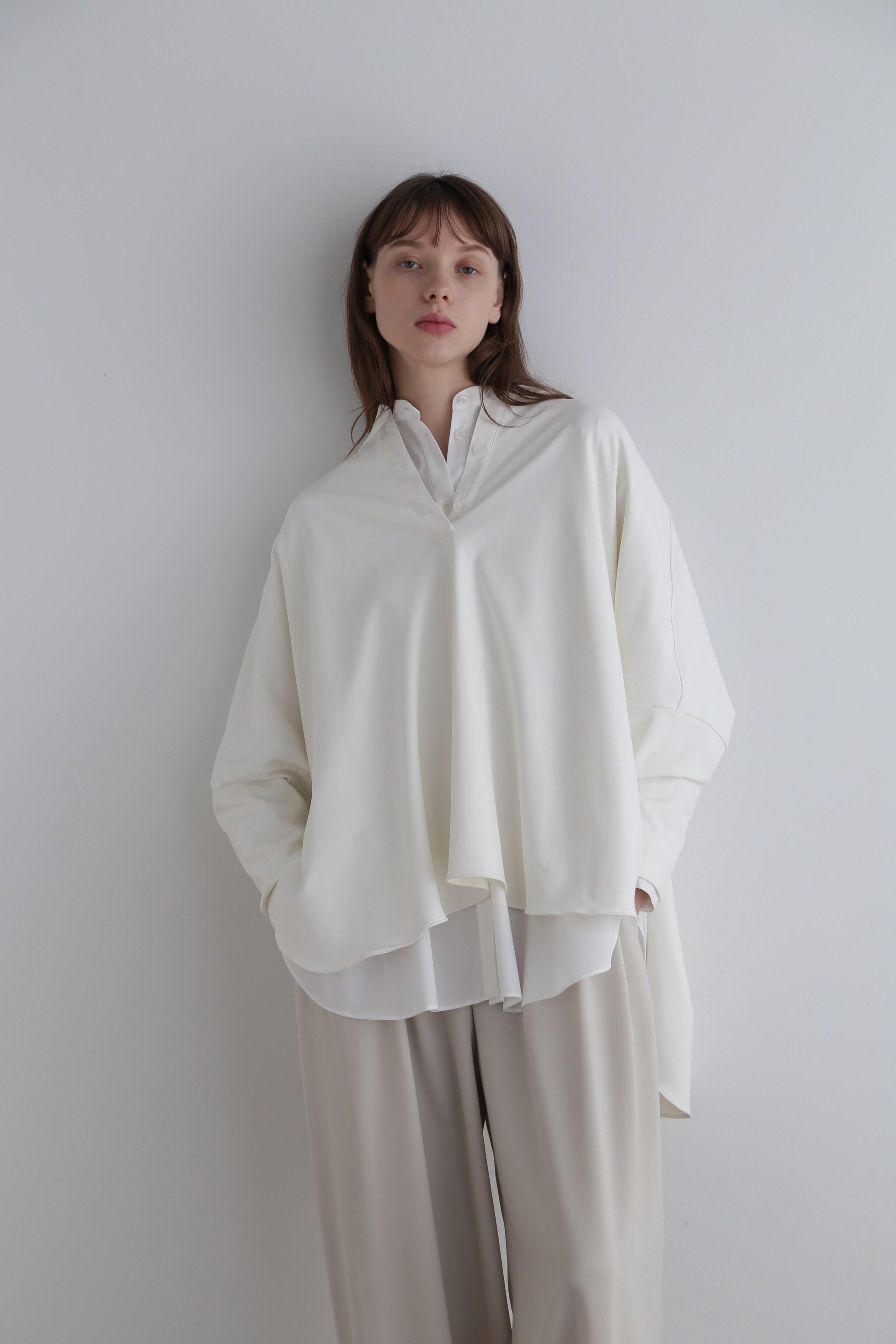 【ル フィル/LE PHIL】の《LE PHIL》ハイストレッチ裏起毛プルオーバー インテリア・キッズ・メンズ・レディースファッション・服の通販 founy(ファニー) 　ファッション　Fashion　レディースファッション　Fashion for Women　トップス・カットソー　Cut & Sew Tops　シャツ・ブラウス・オフィスカジュアル　Elegant Blouses & Button-Ups　ロングTシャツ・Tシャツ　Longline T-Shirts & Tees　カジュアルプルオーバー・ニットトップス　Pullovers & Knit Tops / Casual Pullovers　カットソー・ベーシックTシャツ　Cut-and-Sewn Tops / Stretch Tees & Basics　ウォーム　Warm Fabric　エレガント 上品　Elegant　サテン　Satin, Glossy Fabric　シンプル　Simple, Minimal　スタンダード　Standard, Basic　ストレッチ　Stretch, Stretchy Fabric　スリット　Slit, Slit Detail　スリーブ　Sleeve, Long Sleeve / Short Sleeve　パターン　Pattern, Design Print　フォルム　Silhouette, Form　ボックス　Boxy, Box Shape　ボトム　Bottoms, Lower Wear　ロング　Long, Long-Length　ホワイト|ID: prp329100004919369 ipo3291000000036904484