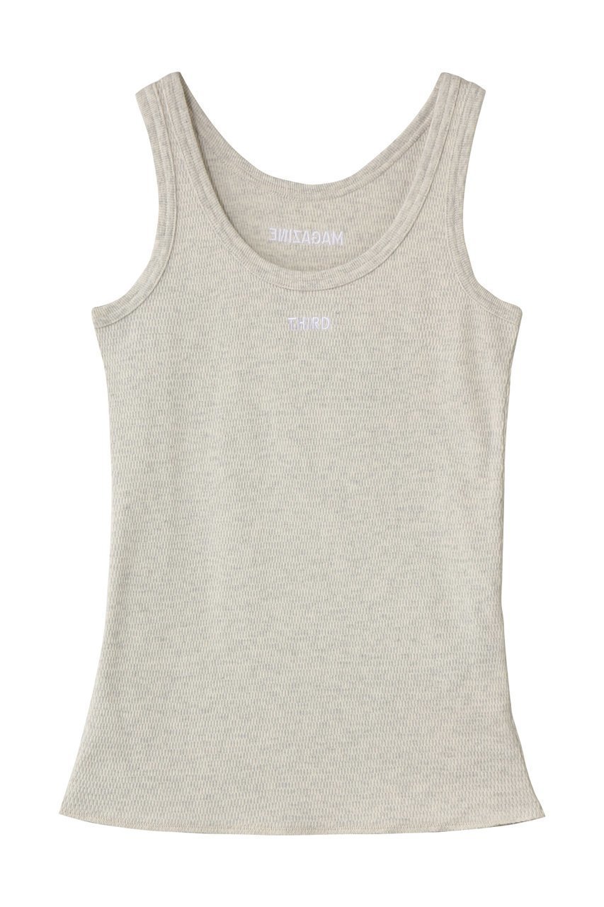 【サードマガジン/THIRD MAGAZINE】の【別注】FAITH MILLS/ロゴ刺繍サーマルタンクトップ インテリア・キッズ・メンズ・レディースファッション・服の通販 founy(ファニー) 　ファッション　Fashion　レディースファッション　Fashion for Women　トップス・カットソー　Cut & Sew Tops　キャミソール&ノースリーブ　Camisoles & Sleeveless Tops　シャツ・ブラウス・オフィスカジュアル　Elegant Blouses & Button-Ups　ロングTシャツ・Tシャツ　Longline T-Shirts & Tees　カットソー・ベーシックTシャツ　Cut-and-Sewn Tops / Stretch Tees & Basics　インナー　Innerwear　キャミソール　Camisole, Spaghetti Strap Top　サーマル　Thermal, Waffle Knit　シンプル　Simple, Minimal　タンク　Tank Top, Sleeveless Top　エレガント 上品　Elegant　別注　Limited Edition, Custom Order　キナリ|ID: prp329100004919370 ipo3291000000036904493