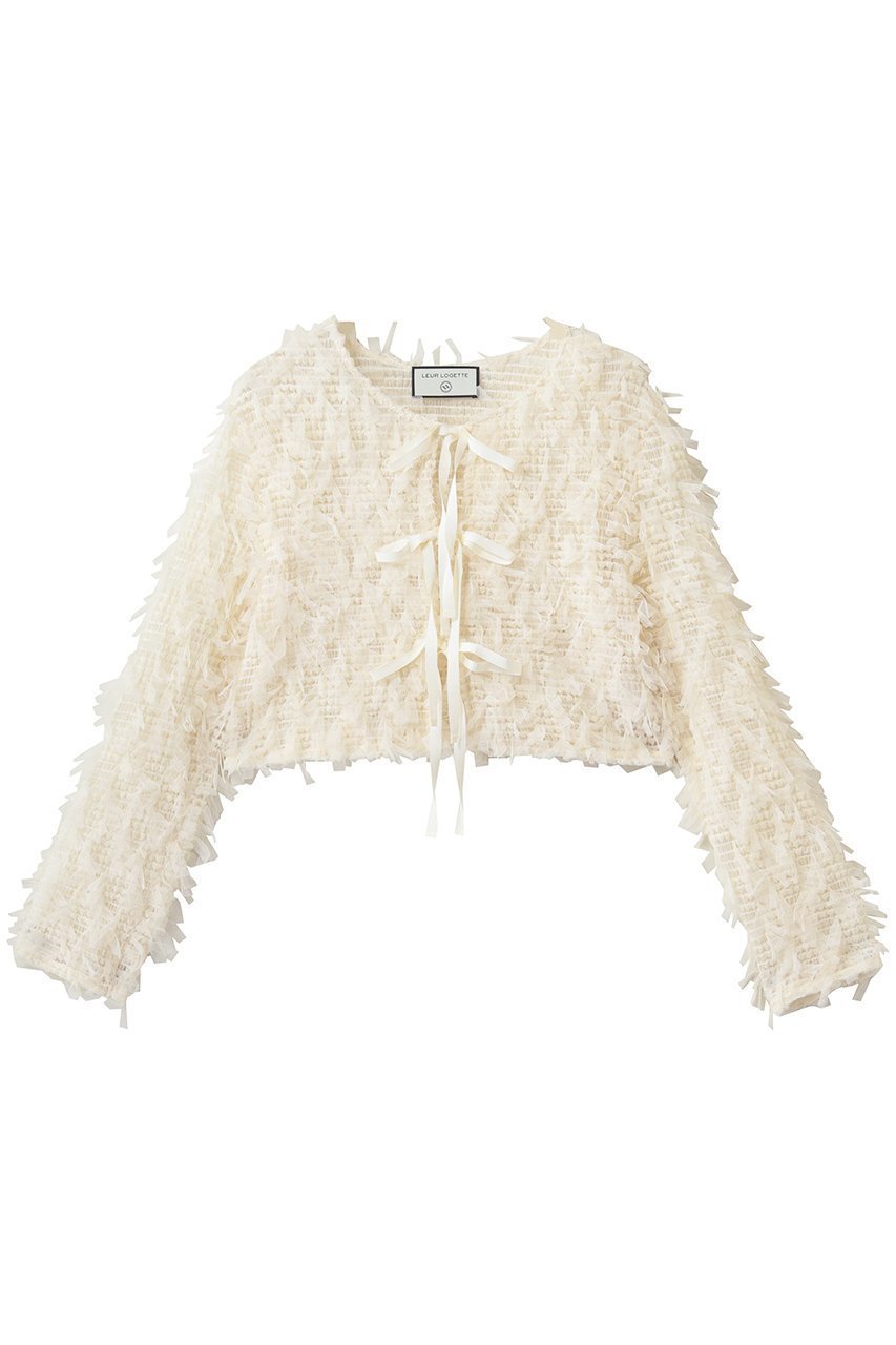 【ルール ロジェット/leur logette】のストレッチチュールカーディガン インテリア・キッズ・メンズ・レディースファッション・服の通販 founy(ファニー) ファッション Fashion レディースファッション Fashion for Women トップス・カットソー Cut & Sew Tops カーディガン・羽織り Layered Style Cardigans シャツ・ブラウス・オフィスカジュアル Elegant Blouses & Button-Ups ロングTシャツ・Tシャツ Longline T-Shirts & Tees カットソー・ベーシックTシャツ Cut-and-Sewn Tops / Stretch Tees & Basics カーディガン Cardigan, Knitwear ストレッチ Stretch, Stretchy Fabric チュール Tulip, Tulip Motif フロント Front, Front Design リボン Ribbon, Bow オフホワイト|ID: prp329100004919371 ipo3291000000036904503