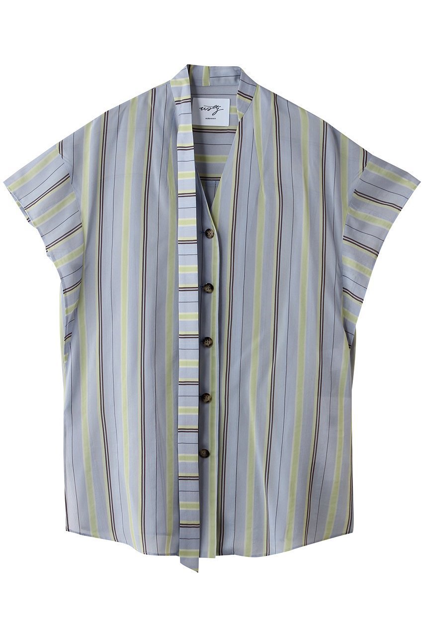 【スタニングルアー/STUNNING LURE】の【Waltz】ストライプアシンメトリーカラーシャツ 人気、トレンドファッション・服の通販 founy(ファニー) ファッション Fashion レディースファッション Fashion for Women トップス・カットソー Cut & Sew Tops シャツ・ブラウス・オフィスカジュアル Elegant Blouses & Button-Ups アシンメトリー Asymmetrical Style インナー Innerwear ショルダー Shoulder, Shoulder Strap ジャケット Jacket, Outerwear ストライプ Stripe, Striped Pattern スリーブ Sleeve, Long Sleeve / Short Sleeve ドロップ Drop Shoulder, Dropped Style バランス Balance, Style Balance ヘムライン Hemline, Bottom Cut モダン Modern, Contemporary ラウンド Round, Round Neck ロング Long, Long-Length ワッシャー Washer, Crinkled Finish 夏 Summer 春 Spring S/S・春夏 SS, Spring/Summer, Warm Season other-1|ID: prp329100004919375 ipo3291000000036904531