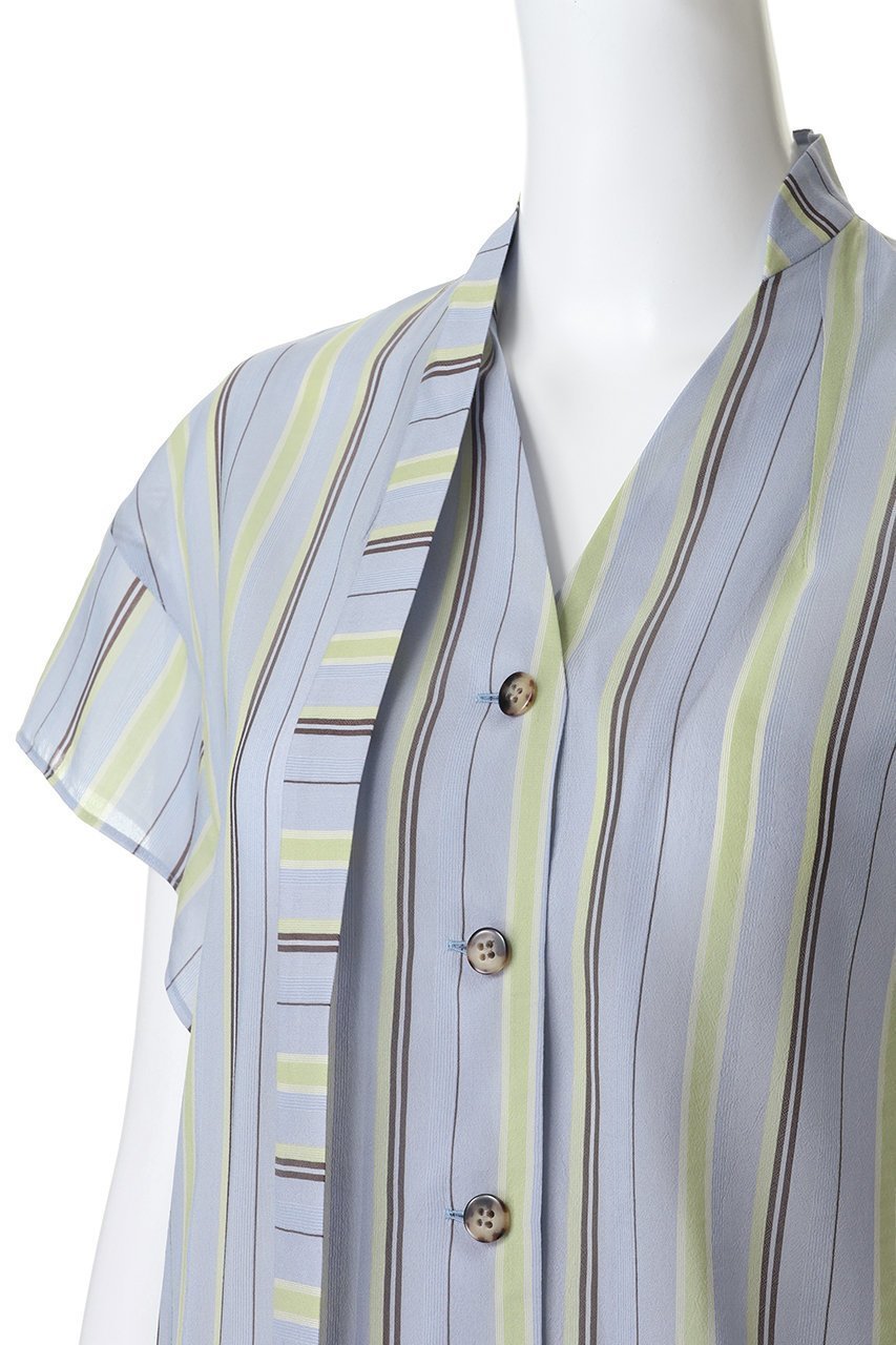 【スタニングルアー/STUNNING LURE】の【Waltz】ストライプアシンメトリーカラーシャツ 人気、トレンドファッション・服の通販 founy(ファニー) ファッション Fashion レディースファッション Fashion for Women トップス・カットソー Cut & Sew Tops シャツ・ブラウス・オフィスカジュアル Elegant Blouses & Button-Ups アシンメトリー Asymmetrical Style インナー Innerwear ショルダー Shoulder, Shoulder Strap ジャケット Jacket, Outerwear ストライプ Stripe, Striped Pattern スリーブ Sleeve, Long Sleeve / Short Sleeve ドロップ Drop Shoulder, Dropped Style バランス Balance, Style Balance ヘムライン Hemline, Bottom Cut モダン Modern, Contemporary ラウンド Round, Round Neck ロング Long, Long-Length ワッシャー Washer, Crinkled Finish 夏 Summer 春 Spring S/S・春夏 SS, Spring/Summer, Warm Season other-5|ID: prp329100004919375 ipo3291000000036904536