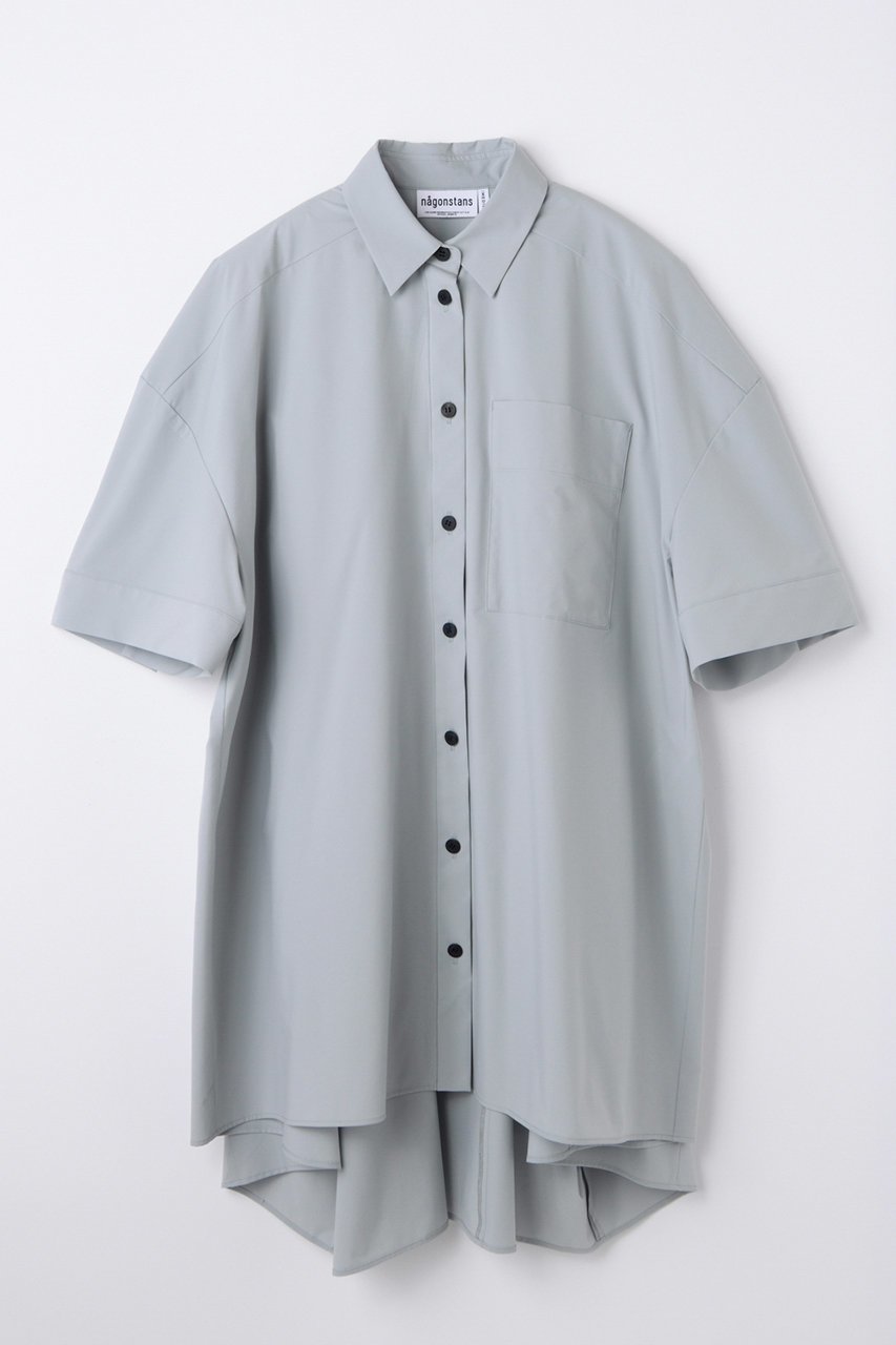 【ナゴンスタンス/nagonstans】のback box shirt インテリア・キッズ・メンズ・レディースファッション・服の通販 founy(ファニー) 　ファッション　Fashion　レディースファッション　Fashion for Women　トップス・カットソー　Cut & Sew Tops　シャツ・ブラウス・オフィスカジュアル　Elegant Blouses & Button-Ups　おすすめ　Recommended / Our Picks　ショート　Short, Short Length　ストレッチ　Stretch, Stretchy Fabric　スリーブ　Sleeve, Long Sleeve / Short Sleeve　タフタ　Taffeta, Structured Fabric　ハーフ　Half, Half-Length　バランス　Balance, Style Balance　ボックス　Boxy, Box Shape　レギンス　Leggings, Stretch Pants　再入荷　Restock / Back in Stock　Hai|ID: prp329100004919386 ipo3291000000036904636