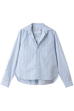 【フランク&アイリーン/Frank&Eileen】 SILVIO イタリアンコットン ブルーストライプ シャツ人気、トレンドファッション・服の通販 founy(ファニー) ファッション Fashion レディースファッション Fashion for Women トップス・カットソー Cut & Sew Tops シャツ・ブラウス・オフィスカジュアル Elegant Blouses & Button-Ups ショート Short, Short Length ストライプ Stripe, Striped Pattern スリーブ Sleeve, Long Sleeve / Short Sleeve デニム Denim, Jeans Material ロング Long, Long-Length 新作・新入荷 New Arrivals / New In |ID:prp329100004919387