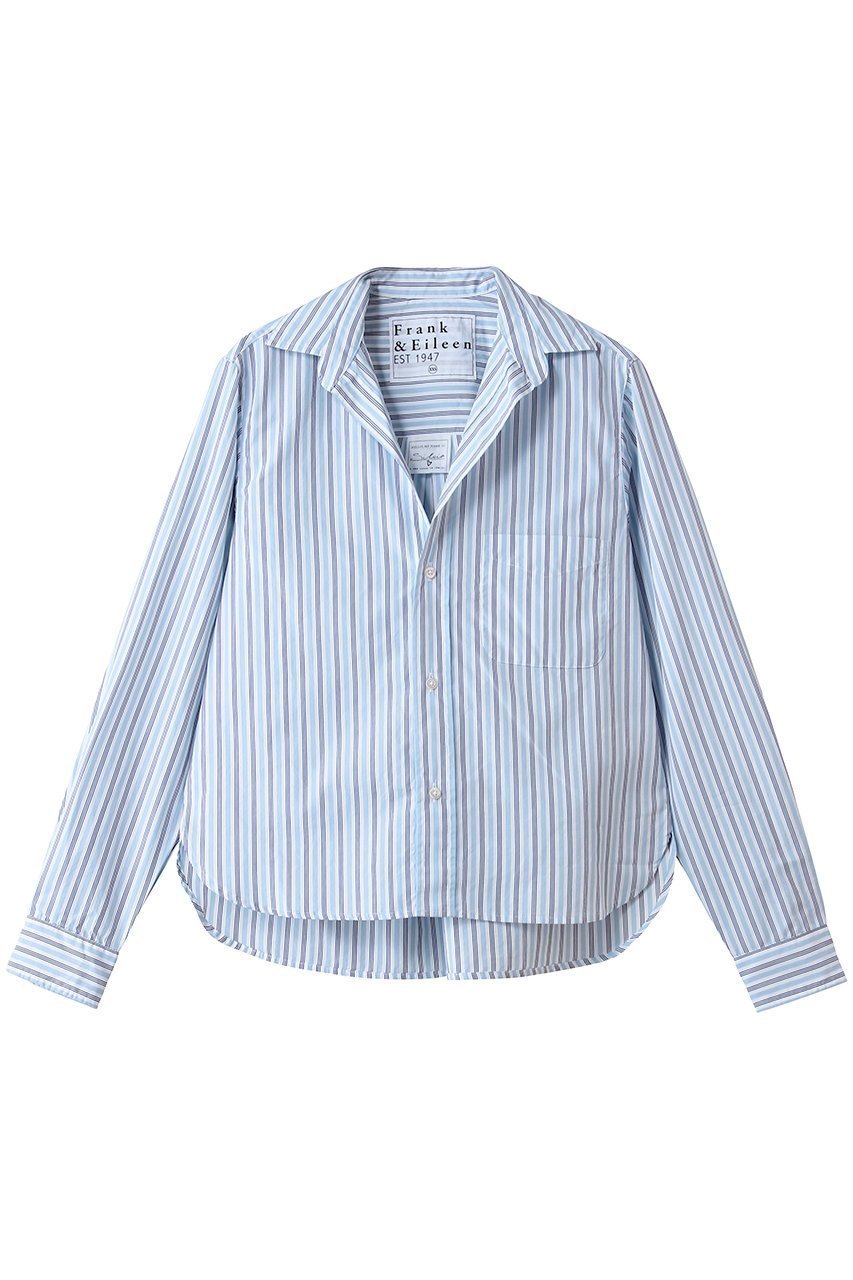 【フランク&アイリーン/Frank&Eileen】のSILVIO イタリアンコットン ブルーストライプ シャツ 人気、トレンドファッション・服の通販 founy(ファニー) ファッション Fashion レディースファッション Fashion for Women トップス・カットソー Cut & Sew Tops シャツ・ブラウス・オフィスカジュアル Elegant Blouses & Button-Ups ショート Short, Short Length ストライプ Stripe, Striped Pattern スリーブ Sleeve, Long Sleeve / Short Sleeve デニム Denim, Jeans Material ロング Long, Long-Length 新作・新入荷 New Arrivals / New In other-1|ID: prp329100004919387 ipo3291000000036904662