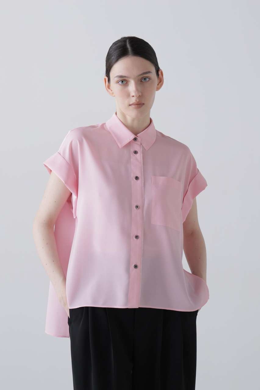 【アドーア/ADORE】のラスタージョーゼットブラウス インテリア・キッズ・メンズ・レディースファッション・服の通販 founy(ファニー) 　ファッション　Fashion　レディースファッション　Fashion for Women　トップス・カットソー　Cut & Sew Tops　シャツ・ブラウス・オフィスカジュアル　Elegant Blouses & Button-Ups　おすすめ　Recommended / Our Picks　ショート　Short, Short Length　スリーブ　Sleeve, Long Sleeve / Short Sleeve　セットアップ　Set-Up, Coordinated Outfit　フリンジ　Fringe, Tassel　エレガント 上品　Elegant　夏　Summer　新作・新入荷　New Arrivals / New In　春　Spring　S/S・春夏　SS, Spring/Summer, Warm Season　ピンク|ID: prp329100004919388 ipo3291000000036904674