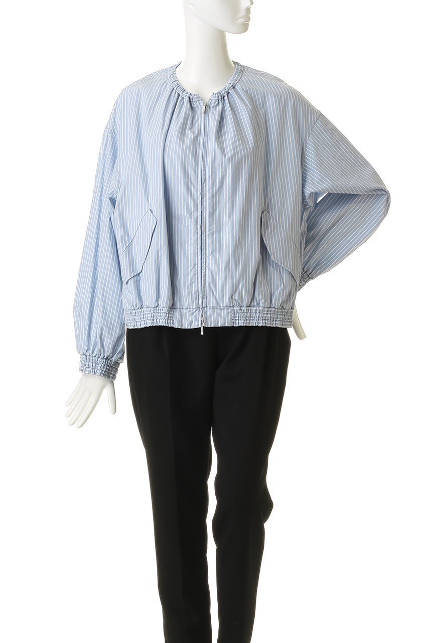 【エリオポール/heliopole】のストライプシャツブルゾン 人気、トレンドファッション・服の通販 founy(ファニー) 　ファッション　Fashion　レディースファッション　Fashion for Women　アウター　Coat / Outerwear Collection　レディースジャケット・軽アウター　Jackets　ブルゾンジャケット・スポーティアウター　Blouson Jackets　ギャザー　Gathered, Ruffled　ジャケット　Jacket, Outerwear　ストライプ　Stripe, Striped Pattern　フラップ　Flap, Flap Pocket　ブルゾン　Blouson, Bomber Jacket　ポケット　Pocket, Pocket Detail　新作・新入荷　New Arrivals / New In　春　Spring　other-2|ID: prp329100004919391 ipo3291000000036904722