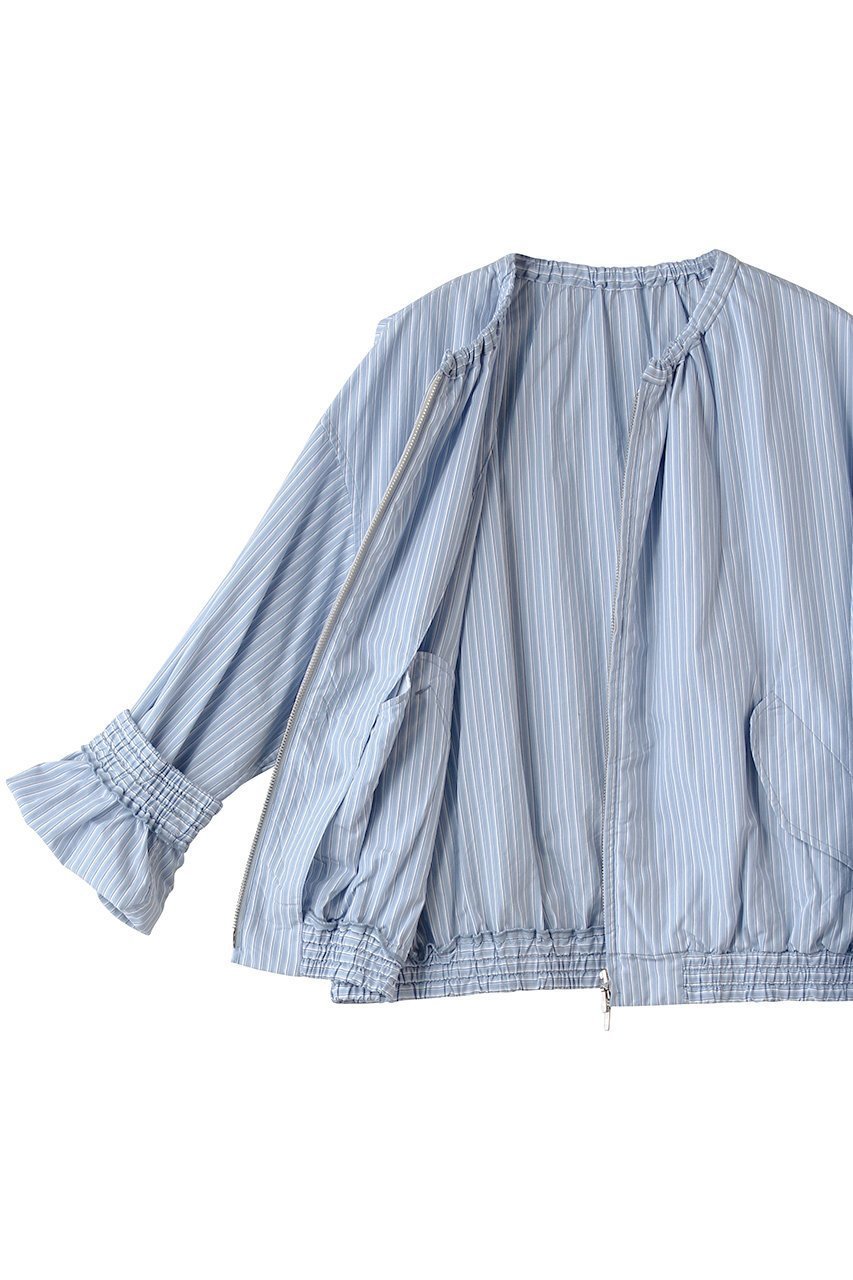 【エリオポール/heliopole】のストライプシャツブルゾン 人気、トレンドファッション・服の通販 founy(ファニー) 　ファッション　Fashion　レディースファッション　Fashion for Women　アウター　Coat / Outerwear Collection　レディースジャケット・軽アウター　Jackets　ブルゾンジャケット・スポーティアウター　Blouson Jackets　ギャザー　Gathered, Ruffled　ジャケット　Jacket, Outerwear　ストライプ　Stripe, Striped Pattern　フラップ　Flap, Flap Pocket　ブルゾン　Blouson, Bomber Jacket　ポケット　Pocket, Pocket Detail　新作・新入荷　New Arrivals / New In　春　Spring　other-6|ID: prp329100004919391 ipo3291000000036904726
