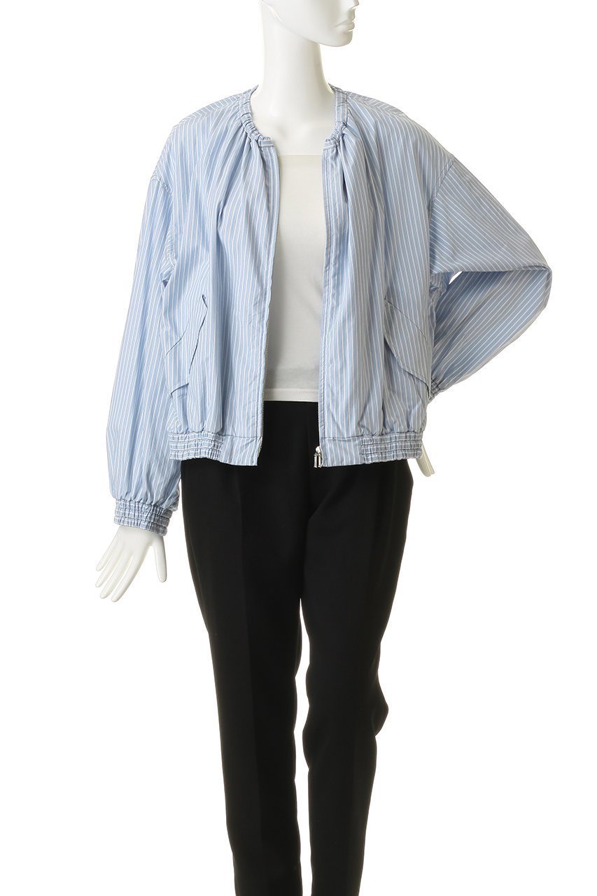 【エリオポール/heliopole】のストライプシャツブルゾン 人気、トレンドファッション・服の通販 founy(ファニー) 　ファッション　Fashion　レディースファッション　Fashion for Women　アウター　Coat / Outerwear Collection　レディースジャケット・軽アウター　Jackets　ブルゾンジャケット・スポーティアウター　Blouson Jackets　ギャザー　Gathered, Ruffled　ジャケット　Jacket, Outerwear　ストライプ　Stripe, Striped Pattern　フラップ　Flap, Flap Pocket　ブルゾン　Blouson, Bomber Jacket　ポケット　Pocket, Pocket Detail　新作・新入荷　New Arrivals / New In　春　Spring　other-7|ID: prp329100004919391 ipo3291000000036904727