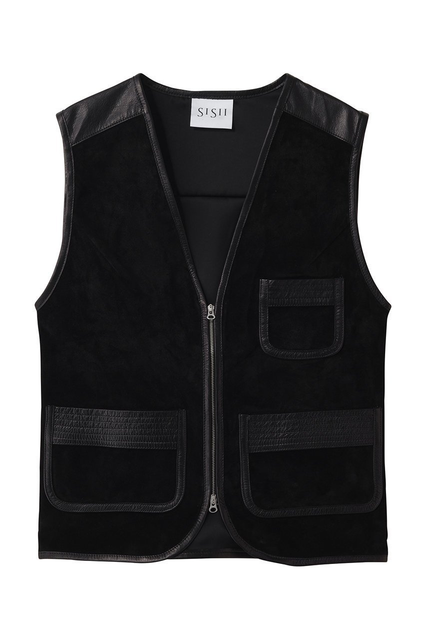 【シシ/sisii】のハンティング ベスト インテリア・キッズ・メンズ・レディースファッション・服の通販 founy(ファニー) 　ファッション　Fashion　レディースファッション　Fashion for Women　アウター　Coat / Outerwear Collection　レディースジャケット・軽アウター　Jackets　インナー　Innerwear　コンビ　Combo, Combination Style　ジャケット　Jacket, Outerwear　スリーブ　Sleeve, Long Sleeve / Short Sleeve　ベスト　Vest, Waistcoat　ポケット　Pocket, Pocket Detail　新作・新入荷　New Arrivals / New In　スエードブラック|ID: prp329100004919394 ipo3291000000036904774