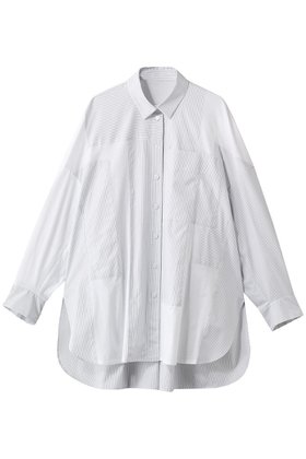 【エンフォルド/ENFOLD】のPATCHWORK SHIRT 大人の最旬トレンドファッション＆コーディネート founy(ファウニー) ファッション Fashion レディースファッション Fashion for Women トップス・カットソー Cut & Sew Tops シャツ・ブラウス・オフィスカジュアル Elegant Blouses & Button-Ups アシンメトリー Asymmetrical Style スリーブ Sleeve, Long Sleeve / Short Sleeve バランス Balance, Style Balance パッチワーク Patchwork, Mixed Fabric ブロード Broadcloth, Fine Cotton ミックス Mix, Mixed Style ランダム Random, Irregular ロング Long, Long-Length |ID:prp329100004919405