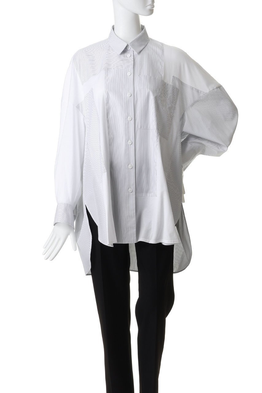 【エンフォルド/ENFOLD】のPATCHWORK SHIRT 人気、トレンドファッション・服の通販 founy(ファニー) 　ファッション　Fashion　レディースファッション　Fashion for Women　トップス・カットソー　Cut & Sew Tops　シャツ・ブラウス・オフィスカジュアル　Elegant Blouses & Button-Ups　アシンメトリー　Asymmetrical Style　スリーブ　Sleeve, Long Sleeve / Short Sleeve　バランス　Balance, Style Balance　パッチワーク　Patchwork, Mixed Fabric　ブロード　Broadcloth, Fine Cotton　ミックス　Mix, Mixed Style　ランダム　Random, Irregular　ロング　Long, Long-Length　other-2|ID: prp329100004919405 ipo3291000000036904944