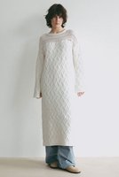 【エトレトウキョウ/ETRE TOKYO】のコードヤーンケーブルニットワンピース 人気、トレンドファッション・服の通販 founy(ファニー) ファッション Fashion レディースファッション Fashion for Women ワンピース Dresses ニットワンピース Knit Dresses チュニック Tunic Tops & Dresses おすすめ Recommended / Our Picks シューズ Shoes, Footwear チュニック Tunic, Long Top デコルテ Décolleté, Neckline デニム Denim, Jeans Material フラット Flat, Flat Shoes ロング Long, Long-Length ワイド Wide, Wide Fit エレガント 上品 Elegant 春 Spring 透かし Cut-Out, Lacework |ID:prp329100004919406