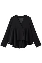 【アルアバイル/allureville】の【Loulou Willoughby】ダブルクロスフレアペプラムジャケット ブラック|ID: prp329100004919413 ipo3291000000036905036