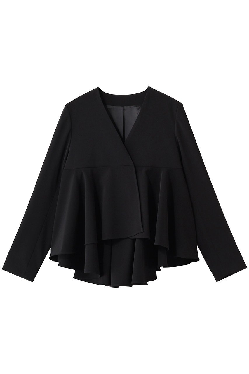 【アルアバイル/allureville】の【Loulou Willoughby】ダブルクロスフレアペプラムジャケット インテリア・キッズ・メンズ・レディースファッション・服の通販 founy(ファニー) ファッション Fashion レディースファッション Fashion for Women アウター Coat / Outerwear Collection レディースジャケット・軽アウター Jackets インナー Innerwear ジャケット Jacket, Outerwear ダブル Double, Double-Breasted フォルム Silhouette, Form フレア Flare, Flared ペプラム Peplum, Flared Hem ビジネス 仕事 通勤 Business / Work / Commuting ブラック|ID: prp329100004919413 ipo3291000000036905036