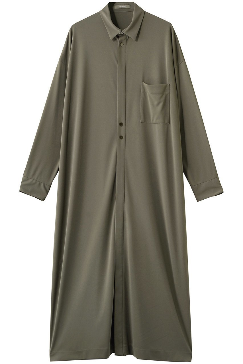 【エリオポール/heliopole】のドライタッチスムースシャツドレス インテリア・キッズ・メンズ・レディースファッション・服の通販 founy(ファニー) 　ファッション　Fashion　レディースファッション　Fashion for Women　ワンピース　Dresses　フォーマル・パーティードレス・結婚式用ドレス　Elegant & Casual Dresses　チュニック　Tunic Tops & Dresses　エレガント 上品　Elegant　シンプル　Simple, Minimal　チュニック　Tunic, Long Top　ドレス　Dress, One-Piece　ドレープ　Drape, Draping Fabric　フロント　Front, Front Design　ロング　Long, Long-Length　ブラウン|ID: prp329100004919419 ipo3291000000036905093