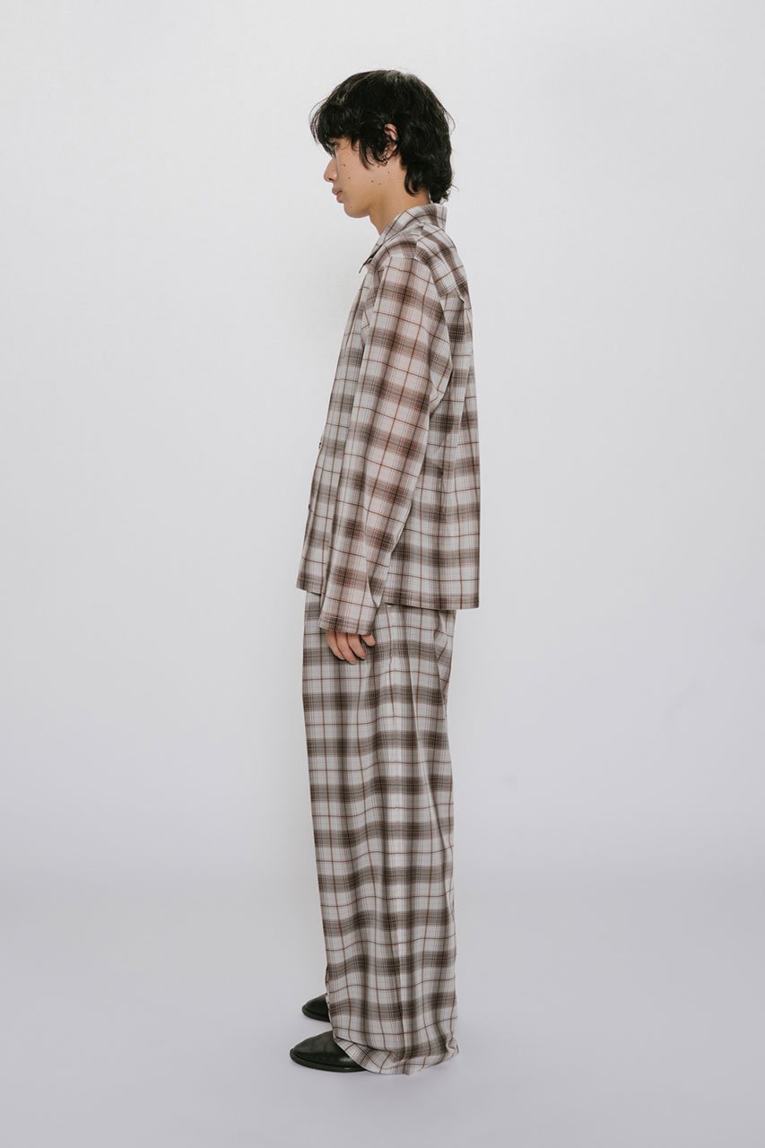 【ミディウミソリッド/MIDIUMISOLID / MEN】の【MEN】sheer check tapered PT パンツ 人気、トレンドファッション・服の通販 founy(ファニー) 　ファッション　Fashion　メンズファッション　Fashion for Men　ボトムス　Bottoms　おすすめ　Recommended / Our Picks　スウェット / スエット　Sweatshirt, Sweatwear　セットアップ　Set-Up, Coordinated Outfit　チェック　Check, Plaid, Tartan　モダン　Modern, Contemporary　夏　Summer　新作・新入荷　New Arrivals / New In　春　Spring　S/S・春夏　SS, Spring/Summer, Warm Season　other-6|ID: prp329100004919435 ipo3291000000036905332