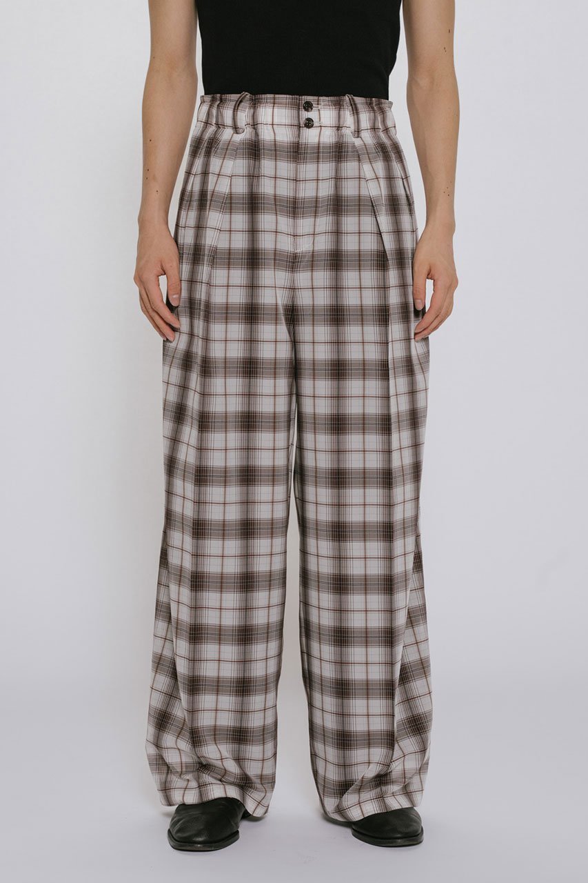 【ミディウミソリッド/MIDIUMISOLID / MEN】の【MEN】sheer check tapered PT パンツ 人気、トレンドファッション・服の通販 founy(ファニー) 　ファッション　Fashion　メンズファッション　Fashion for Men　ボトムス　Bottoms　おすすめ　Recommended / Our Picks　スウェット / スエット　Sweatshirt, Sweatwear　セットアップ　Set-Up, Coordinated Outfit　チェック　Check, Plaid, Tartan　モダン　Modern, Contemporary　夏　Summer　新作・新入荷　New Arrivals / New In　春　Spring　S/S・春夏　SS, Spring/Summer, Warm Season　other-8|ID: prp329100004919435 ipo3291000000036905334