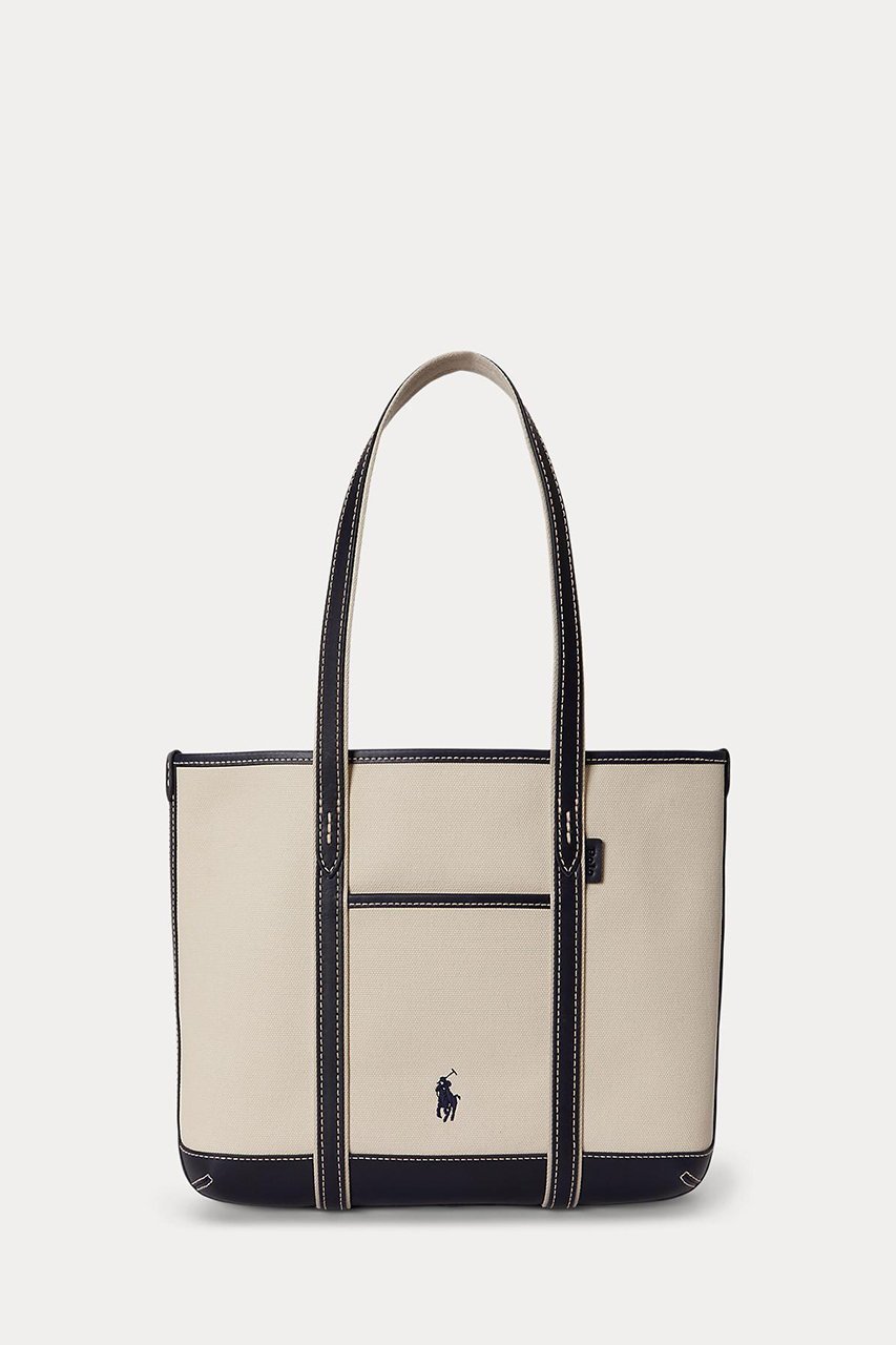 【ラルフローレン/RALPH LAUREN】の【POLO RALPH LAUREN】コットン キャンバス スモール ショッパー トート インテリア・キッズ・メンズ・レディースファッション・服の通販 founy(ファニー) 　ファッション　Fashion　レディースファッション　Fashion for Women　バッグ　Bags　ユニセックス　Unisex, Genderless　キャンバス　Canvas, Canvas Fabric　フロント　Front, Front Design　ポケット　Pocket, Pocket Detail　エレガント 上品　Elegant　新作・新入荷　New Arrivals / New In　ネイビー|ID: prp329100004919438 ipo3291000000036905424