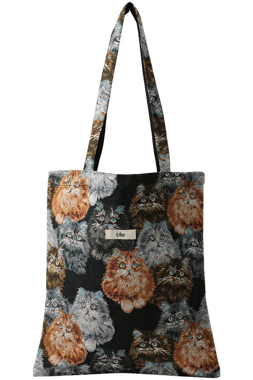 【ウーア/Uhr】のAll My Cats トートバッグ インテリア・キッズ・メンズ・レディースファッション・服の通販 founy(ファニー) 　ファッション　Fashion　レディースファッション　Fashion for Women　バッグ　Bags　新作・新入荷　New Arrivals / New In　猫　Cat, Kitty　ブラック|ID: prp329100004919439 ipo3291000000036905431