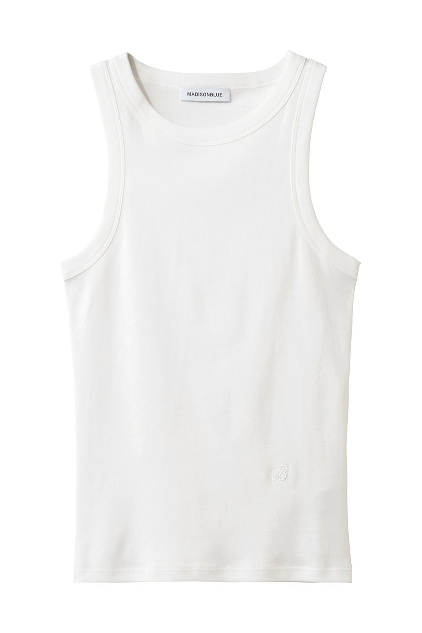 【マディソンブルー/MADISONBLUE】のAMERICAN SLEEVE TANK SOFT COTTON アメリカンスリーブタンクトップ インテリア・キッズ・メンズ・レディースファッション・服の通販 founy(ファニー) 　ファッション　Fashion　レディースファッション　Fashion for Women　トップス・カットソー　Cut & Sew Tops　キャミソール&ノースリーブ　Camisoles & Sleeveless Tops　シャツ・ブラウス・オフィスカジュアル　Elegant Blouses & Button-Ups　ロングTシャツ・Tシャツ　Longline T-Shirts & Tees　カットソー・ベーシックTシャツ　Cut-and-Sewn Tops / Stretch Tees & Basics　アメリカン　American Style　キャミソール　Camisole, Spaghetti Strap Top　スカラップ　Scallop, Scalloped Edge　スカーフ　Scarf, Neckwear　スリーブ　Sleeve, Long Sleeve / Short Sleeve　タンク　Tank Top, Sleeveless Top　フィット　Fit, Slim Fit　新作・新入荷　New Arrivals / New In　ホワイト|ID: prp329100004919459 ipo3291000000036905699