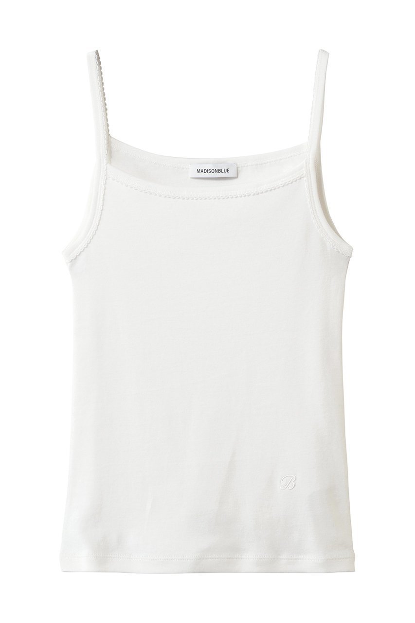 【マディソンブルー/MADISONBLUE】のEMBROIDERED TRIM CAMISOLE SOFT COTTON キャミソール インテリア・キッズ・メンズ・レディースファッション・服の通販 founy(ファニー) ファッション Fashion レディースファッション Fashion for Women トップス・カットソー Cut & Sew Tops キャミソール&ノースリーブ Camisoles & Sleeveless Tops シャツ・ブラウス・オフィスカジュアル Elegant Blouses & Button-Ups ロングTシャツ・Tシャツ Longline T-Shirts & Tees カットソー・ベーシックTシャツ Cut-and-Sewn Tops / Stretch Tees & Basics インナー Innerwear キャミソール Camisole, Spaghetti Strap Top ショート Short, Short Length スリーブ Sleeve, Long Sleeve / Short Sleeve フレア Flare, Flared ボトム Bottoms, Lower Wear モチーフ Motif, Design Theme エレガント 上品 Elegant 新作・新入荷 New Arrivals / New In ホワイト|ID: prp329100004919460 ipo3291000000036905704