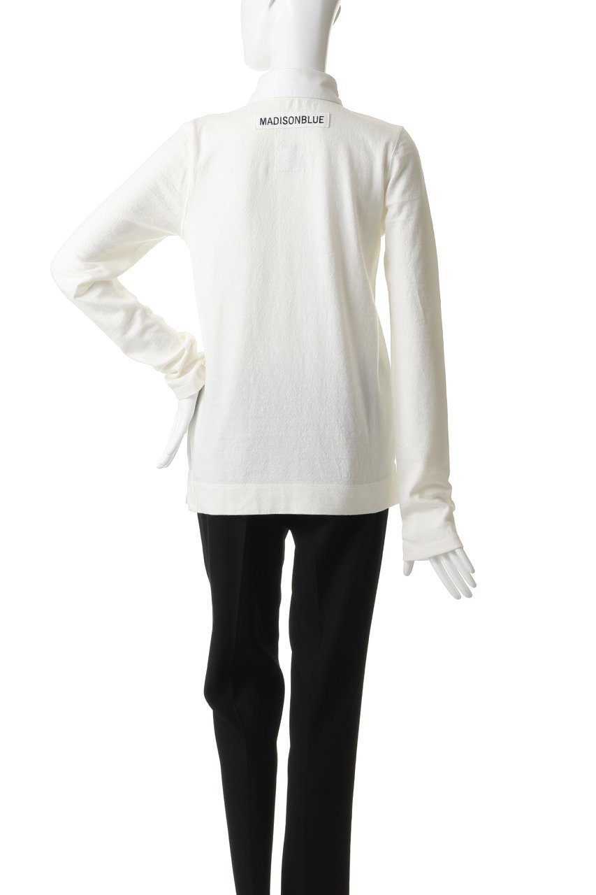 【マディソンブルー/MADISONBLUE】のSLIM FIT RUGBY SHIRT COTTON ラグビーシャツ 人気、トレンドファッション・服の通販 founy(ファニー) 　ファッション　Fashion　レディースファッション　Fashion for Women　トップス・カットソー　Cut & Sew Tops　シャツ・ブラウス・オフィスカジュアル　Elegant Blouses & Button-Ups　ロングTシャツ・Tシャツ　Longline T-Shirts & Tees　カットソー・ベーシックTシャツ　Cut-and-Sewn Tops / Stretch Tees & Basics　スリム　Slim, Slim Fit　スリーブ　Sleeve, Long Sleeve / Short Sleeve　パール　Pearl, Pearl Accent　フェミニン　Feminine, Girly　ロング　Long, Long-Length　エレガント 上品　Elegant　新作・新入荷　New Arrivals / New In　other-4|ID: prp329100004919462 ipo3291000000036905715