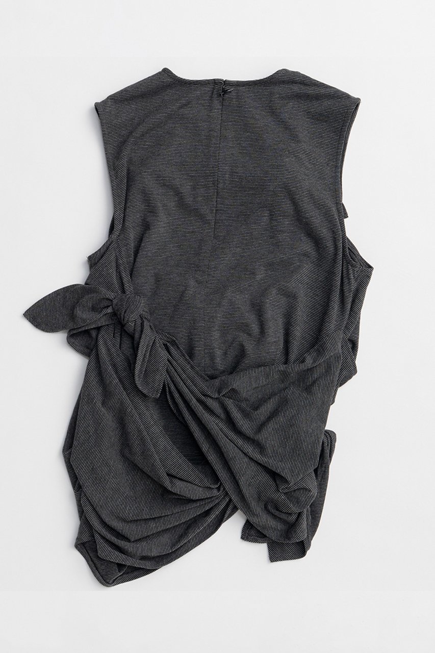 【メゾンスペシャル/MAISON SPECIAL】のKnot Sleeveless Border T-Shirt/ノットノースリーブボーダーTEE 人気、トレンドファッション・服の通販 founy(ファニー) 　ファッション　Fashion　レディースファッション　Fashion for Women　トップス・カットソー　Cut & Sew Tops　キャミソール&ノースリーブ　Camisoles & Sleeveless Tops　シャツ・ブラウス・オフィスカジュアル　Elegant Blouses & Button-Ups　ロングTシャツ・Tシャツ　Longline T-Shirts & Tees　カットソー・ベーシックTシャツ　Cut-and-Sewn Tops / Stretch Tees & Basics　ショート　Short, Short Length　シンプル　Simple, Minimal　スリーブ　Sleeve, Long Sleeve / Short Sleeve　タンク　Tank Top, Sleeveless Top　バランス　Balance, Style Balance　リボン　Ribbon, Bow　新作・新入荷　New Arrivals / New In　other-3|ID: prp329100004919468 ipo3291000000036905754