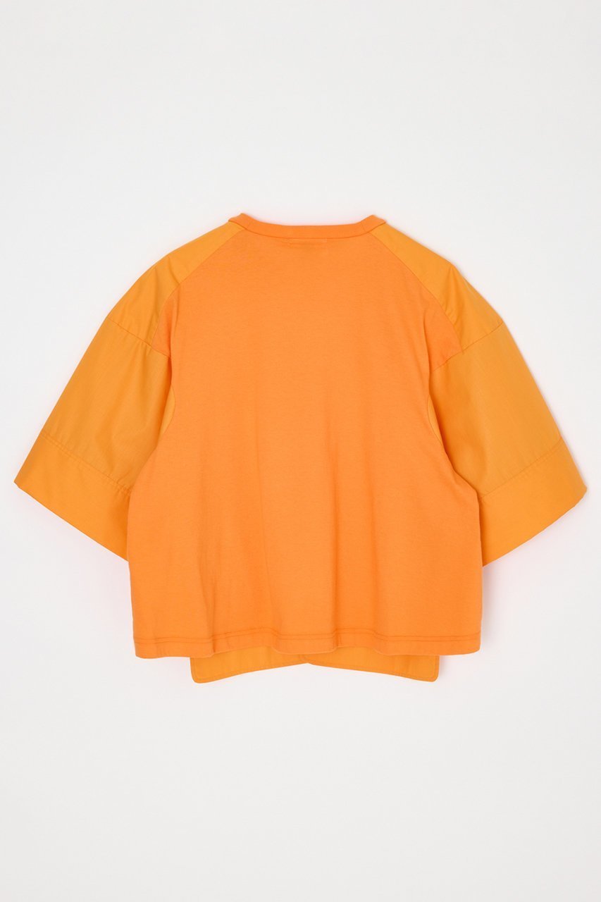 【ナゴンスタンス/nagonstans】の【4/15 12:00販売開始】woven combi t-shirt 人気、トレンドファッション・服の通販 founy(ファニー) 　ファッション　Fashion　レディースファッション　Fashion for Women　トップス・カットソー　Cut & Sew Tops　シャツ・ブラウス・オフィスカジュアル　Elegant Blouses & Button-Ups　ロングTシャツ・Tシャツ　Longline T-Shirts & Tees　カットソー・ベーシックTシャツ　Cut-and-Sewn Tops / Stretch Tees & Basics　コンパクト　Compact, Small Size　コンビ　Combo, Combination Style　ショート　Short, Short Length　スリーブ　Sleeve, Long Sleeve / Short Sleeve　バランス　Balance, Style Balance　ベーシック　Basic, Essential　ポケット　Pocket, Pocket Detail　新作・新入荷　New Arrivals / New In　other-2|ID: prp329100004919474 ipo3291000000036905815