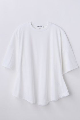 【エンフォルド/ENFOLD】の【4/15 12:00販売開始】PEPLUM LOOSE T-SHIRT 人気、トレンドファッション・服の通販 founy(ファニー) ファッション Fashion レディースファッション Fashion for Women トップス・カットソー Cut & Sew Tops シャツ・ブラウス・オフィスカジュアル Elegant Blouses & Button-Ups ロングTシャツ・Tシャツ Longline T-Shirts & Tees カットソー・ベーシックTシャツ Cut-and-Sewn Tops / Stretch Tees & Basics ショート Short, Short Length シルケット Silket, Silky Cotton スリーブ Sleeve, Long Sleeve / Short Sleeve フォルム Silhouette, Form ペプラム Peplum, Flared Hem ルーズ Loose, Oversized ワイド Wide, Wide Fit エレガント 上品 Elegant 新作・新入荷 New Arrivals / New In |ID:prp329100004919476