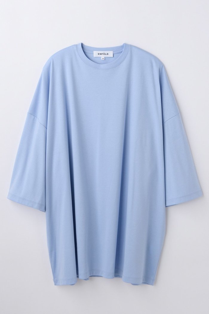 【エンフォルド/ENFOLD】の【4/15 12:00販売開始】BIG SILHOUETTE T-SHIRT インテリア・キッズ・メンズ・レディースファッション・服の通販 founy(ファニー) https://founy.com/ ファッション Fashion レディースファッション Fashion for Women トップス・カットソー Cut & Sew Tops シャツ・ブラウス・オフィスカジュアル Elegant Blouses & Button-Ups ロングTシャツ・Tシャツ Longline T-Shirts & Tees カットソー・ベーシックTシャツ Cut-and-Sewn Tops / Stretch Tees & Basics ショート Short, Short Length シルケット Silket, Silky Cotton スリーブ Sleeve, Long Sleeve / Short Sleeve 新作・新入荷 New Arrivals / New In |ID: prp329100004919477 ipo3291000000036905826