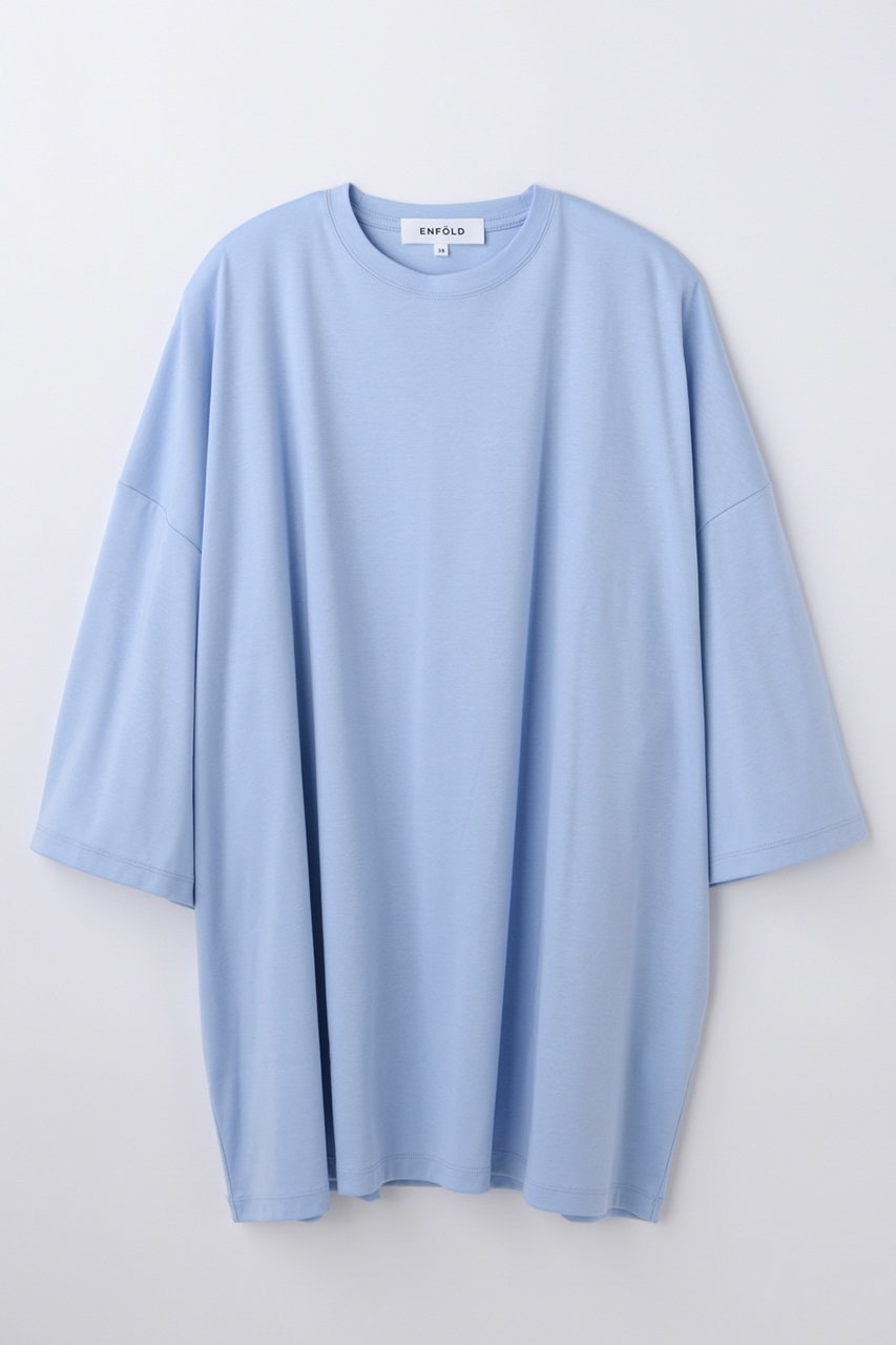 【エンフォルド/ENFOLD】の【4/15 12:00販売開始】BIG SILHOUETTE T-SHIRT インテリア・キッズ・メンズ・レディースファッション・服の通販 founy(ファニー) ファッション Fashion レディースファッション Fashion for Women トップス・カットソー Cut & Sew Tops シャツ・ブラウス・オフィスカジュアル Elegant Blouses & Button-Ups ロングTシャツ・Tシャツ Longline T-Shirts & Tees カットソー・ベーシックTシャツ Cut-and-Sewn Tops / Stretch Tees & Basics ショート Short, Short Length シルケット Silket, Silky Cotton スリーブ Sleeve, Long Sleeve / Short Sleeve 新作・新入荷 New Arrivals / New In ライトブルー|ID: prp329100004919477 ipo3291000000036905826