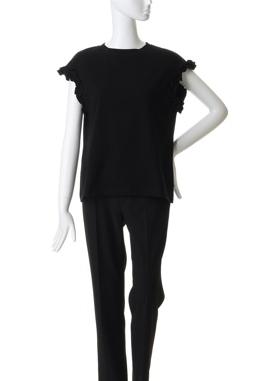 【スローン/SLOANE】のコットン フリルフレンチスリーブ 人気、トレンドファッション・服の通販 founy(ファニー) 　ファッション　Fashion　レディースファッション　Fashion for Women　トップス・カットソー　Cut & Sew Tops　シャツ・ブラウス・オフィスカジュアル　Elegant Blouses & Button-Ups　ロングTシャツ・Tシャツ　Longline T-Shirts & Tees　カットソー・ベーシックTシャツ　Cut-and-Sewn Tops / Stretch Tees & Basics　ギャザー　Gathered, Ruffled　ショート　Short, Short Length　スリーブ　Sleeve, Long Sleeve / Short Sleeve　フェミニン　Feminine, Girly　フリル　Frill, Ruffle　抗菌　Antibacterial, Bacteria-Resistant　新作・新入荷　New Arrivals / New In　other-2|ID: prp329100004919480 ipo3291000000036905846