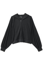 【スリー ドッツ/three dots】のスマイルダブルコットン ジップアップフーディ ソフトブラック|ID: prp329100004919481 ipo3291000000036905853