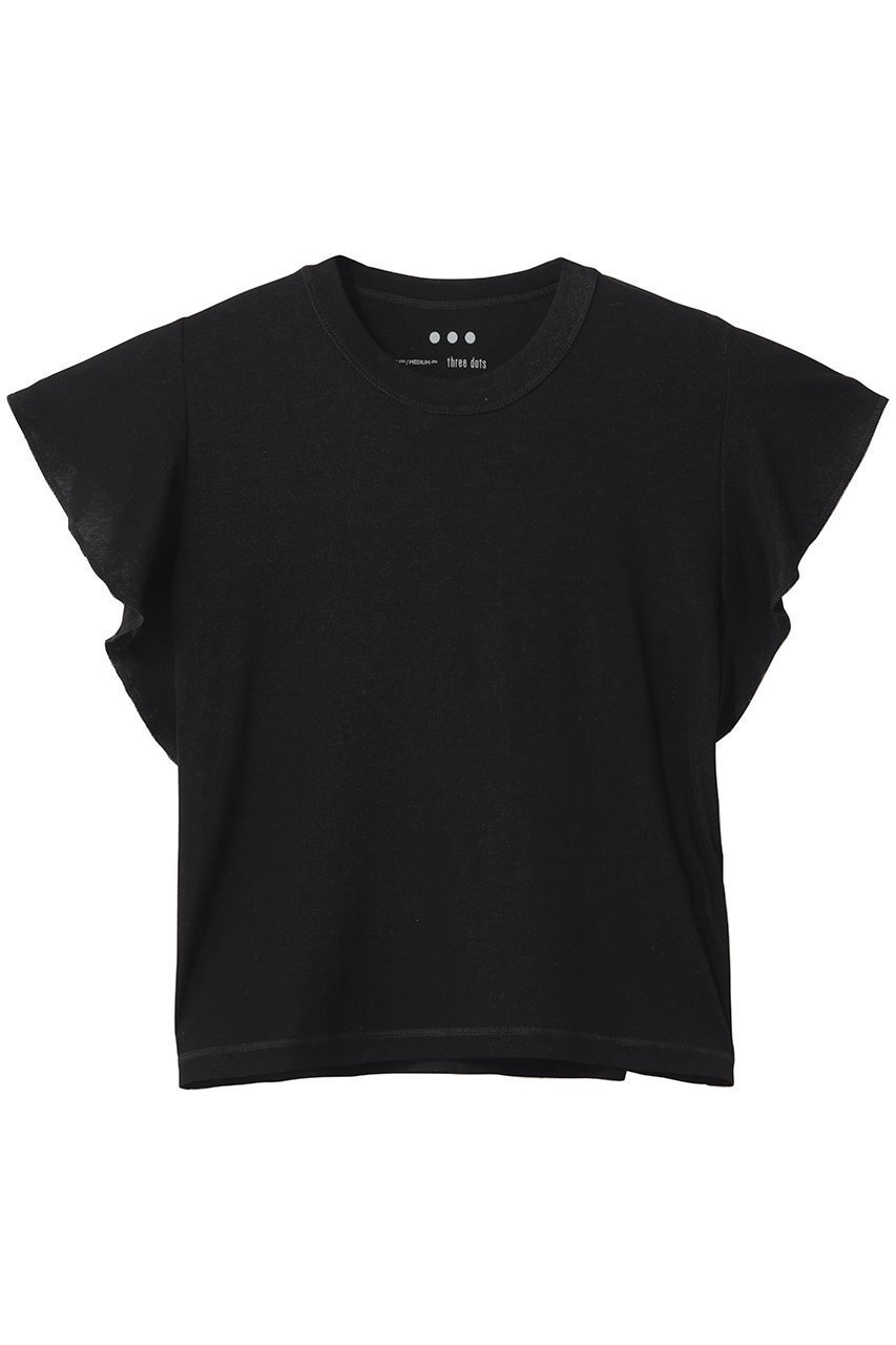 【スリー ドッツ/three dots】の80ストレッチコットン ラッフルタンク インテリア・キッズ・メンズ・レディースファッション・服の通販 founy(ファニー) ファッション Fashion レディースファッション Fashion for Women トップス・カットソー Cut & Sew Tops キャミソール&ノースリーブ Camisoles & Sleeveless Tops シャツ・ブラウス・オフィスカジュアル Elegant Blouses & Button-Ups ロングTシャツ・Tシャツ Longline T-Shirts & Tees カットソー・ベーシックTシャツ Cut-and-Sewn Tops / Stretch Tees & Basics エレガント 上品 Elegant キャミソール Camisole, Spaghetti Strap Top コンパクト Compact, Small Size ショート Short, Short Length ストレッチ Stretch, Stretchy Fabric タンク Tank Top, Sleeveless Top トレンド Trend, Trending Now ラッフル Ruffle, Frill 新作・新入荷 New Arrivals / New In ブラック|ID: prp329100004919483 ipo3291000000036905869