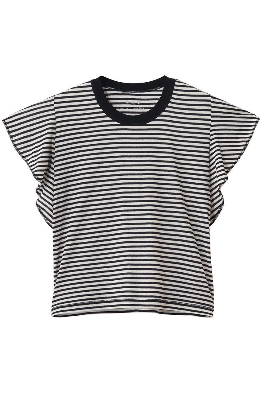 【スリー ドッツ/three dots】の80ストレッチコットン ラッフルタンク インテリア・キッズ・メンズ・レディースファッション・服の通販 founy(ファニー) ファッション Fashion レディースファッション Fashion for Women トップス・カットソー Cut & Sew Tops キャミソール&ノースリーブ Camisoles & Sleeveless Tops シャツ・ブラウス・オフィスカジュアル Elegant Blouses & Button-Ups ロングTシャツ・Tシャツ Longline T-Shirts & Tees カットソー・ベーシックTシャツ Cut-and-Sewn Tops / Stretch Tees & Basics エレガント 上品 Elegant キャミソール Camisole, Spaghetti Strap Top コンパクト Compact, Small Size ショート Short, Short Length ストレッチ Stretch, Stretchy Fabric タンク Tank Top, Sleeveless Top トレンド Trend, Trending Now ラッフル Ruffle, Frill 新作・新入荷 New Arrivals / New In ブラックストライプ|ID: prp329100004919483 ipo3291000000036905871