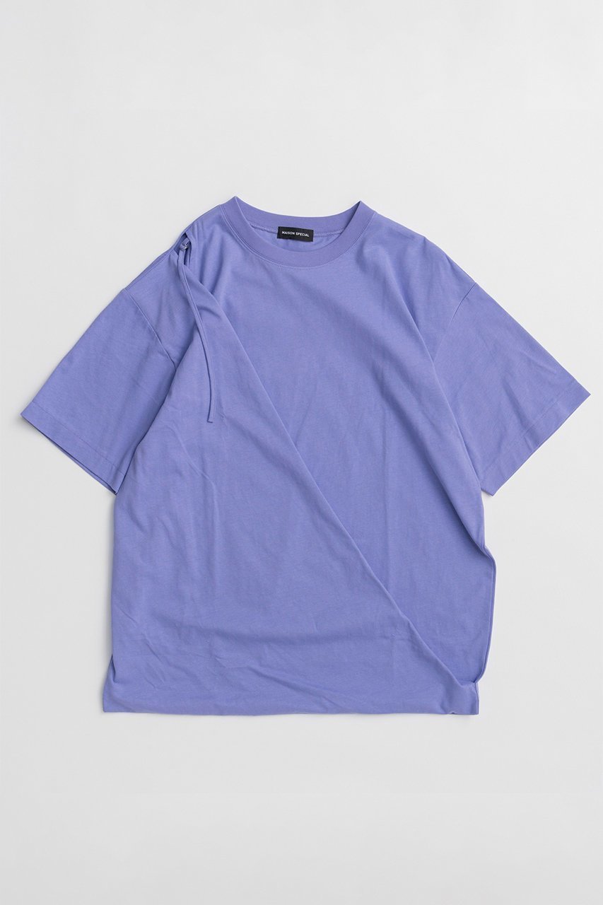 【メゾンスペシャル/MAISON SPECIAL】のAsymmetrical Drape T-Shirt/アシンメトリードレープTEE インテリア・キッズ・メンズ・レディースファッション・服の通販 founy(ファニー) 　ファッション　Fashion　レディースファッション　Fashion for Women　トップス・カットソー　Cut & Sew Tops　シャツ・ブラウス・オフィスカジュアル　Elegant Blouses & Button-Ups　ロングTシャツ・Tシャツ　Longline T-Shirts & Tees　カットソー・ベーシックTシャツ　Cut-and-Sewn Tops / Stretch Tees & Basics　カットソー　Cut and Sewn Top　ショート　Short, Short Length　スリット　Slit, Slit Detail　スリーブ　Sleeve, Long Sleeve / Short Sleeve　ドレープ　Drape, Draping Fabric　バランス　Balance, Style Balance　ボトム　Bottoms, Lower Wear　新作・新入荷　New Arrivals / New In　PPL(パープル)|ID: prp329100004919484 ipo3291000000036905879